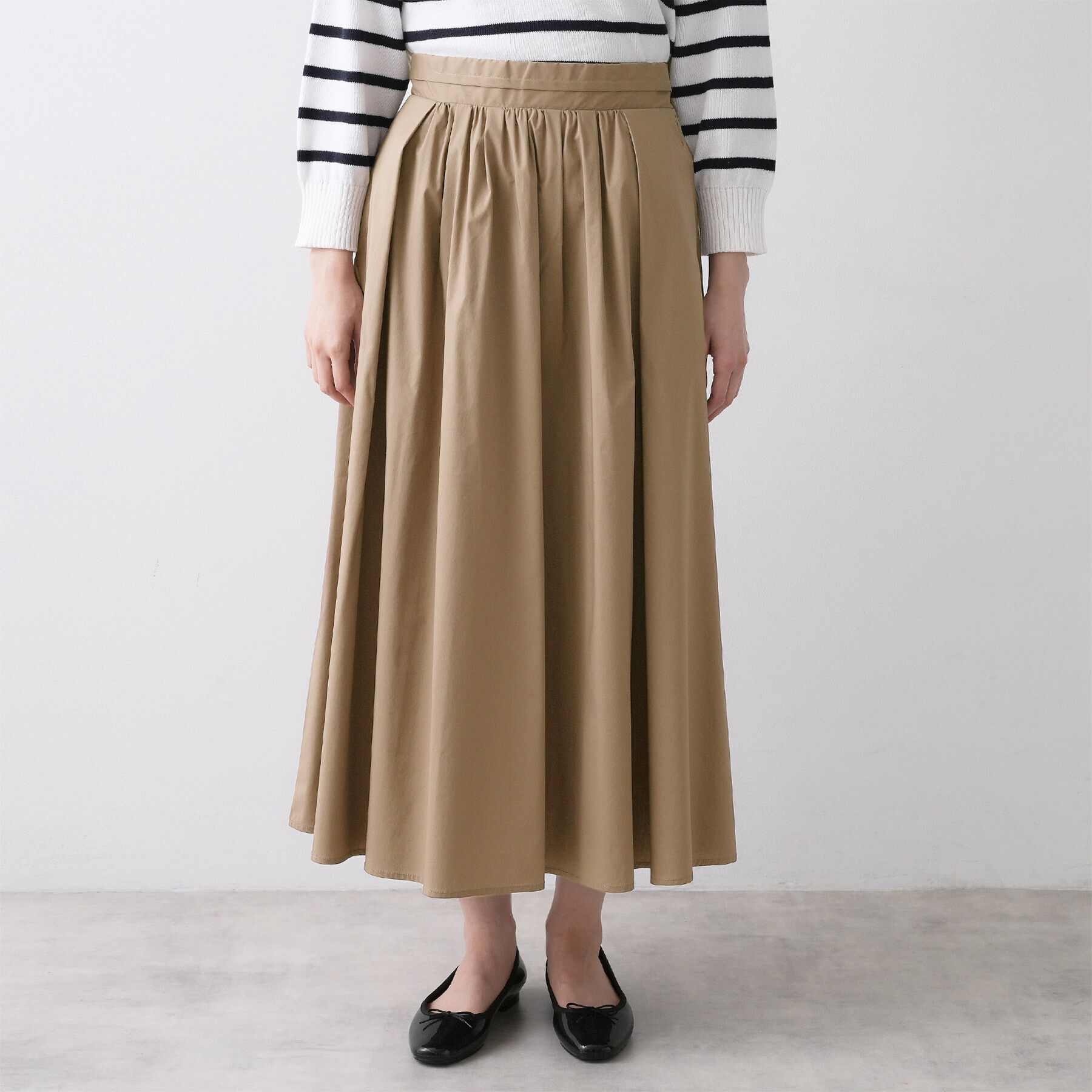 Dessin「【洗える】タックギャザーフレアスカート」|スカート|