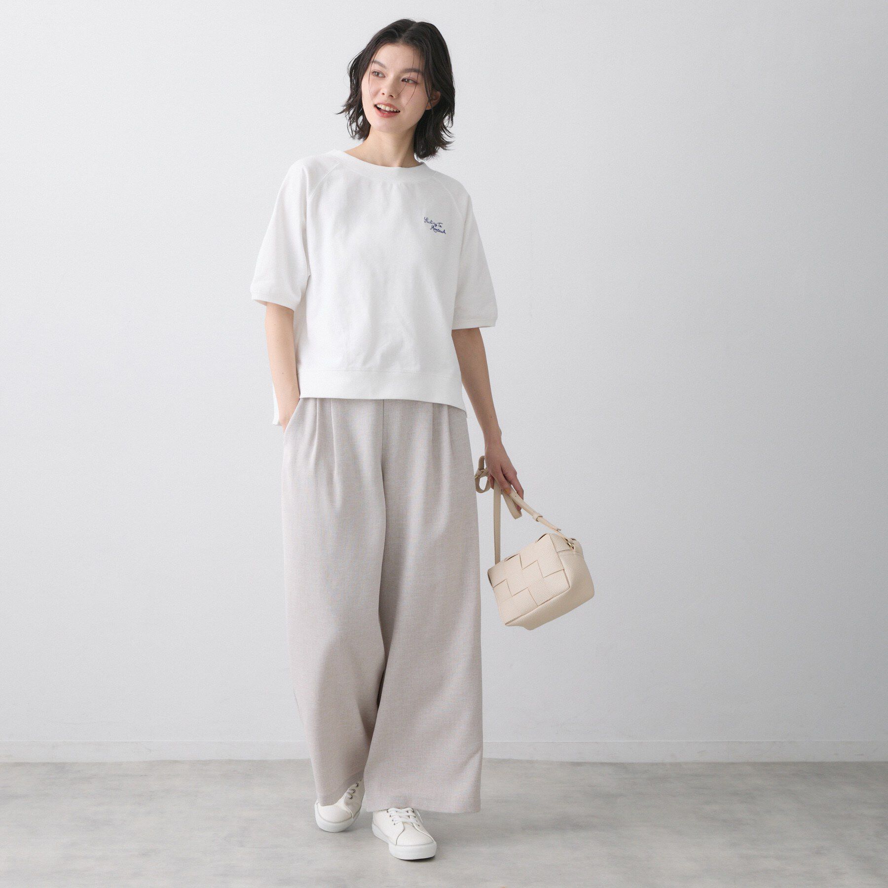 Dessin「【洗える】ミニ裏毛刺繍ロゴプルオーバー」|Tシャツ・カットソー|