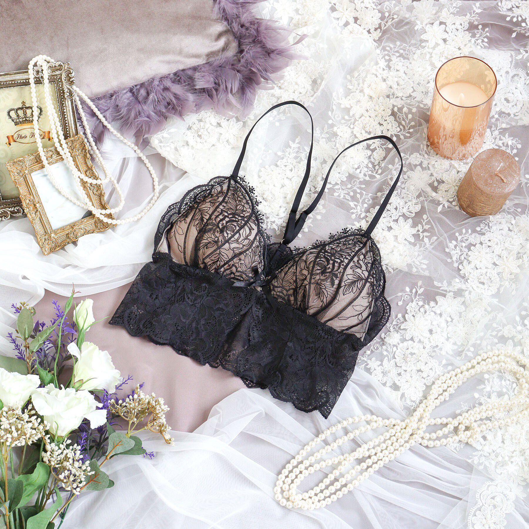 Risa Magli「ジョセリン ブラレット」|インナー|ブラック(019)