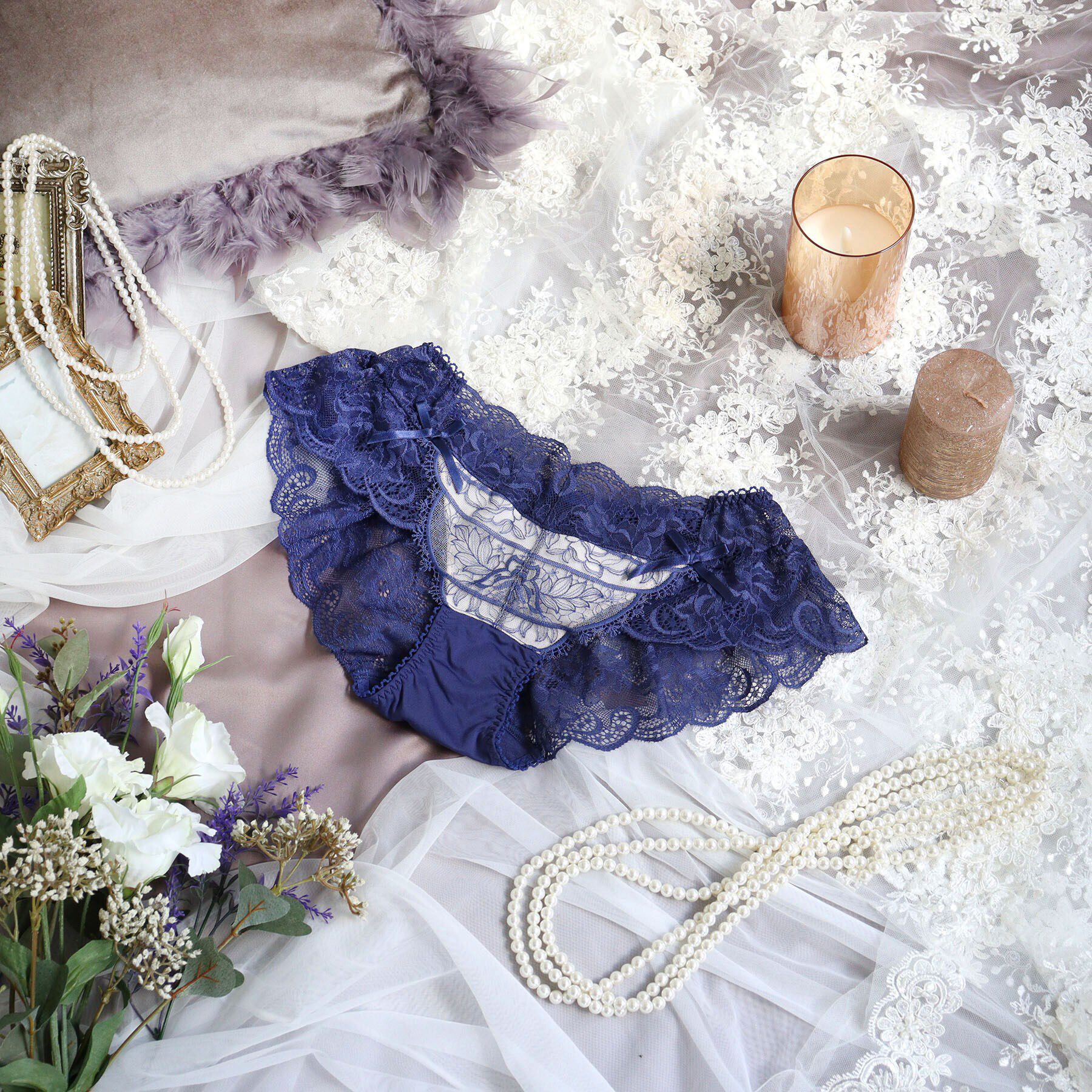 Risa Magli「ジョセリン フレアショーツ」|インナー|ブルー(092)