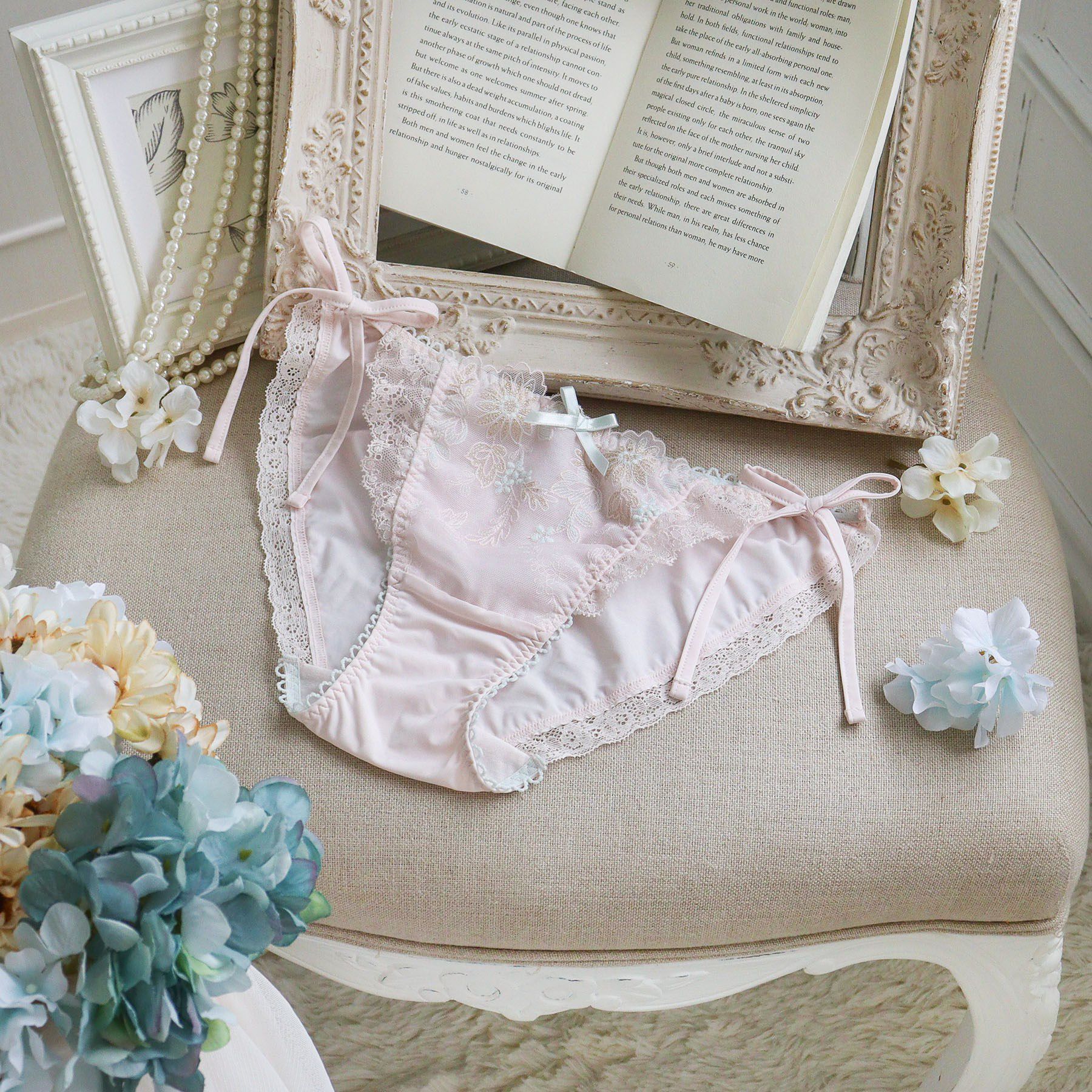 Risa Magli「リゼット リボンショーツ」|インナー|ピンク(071)