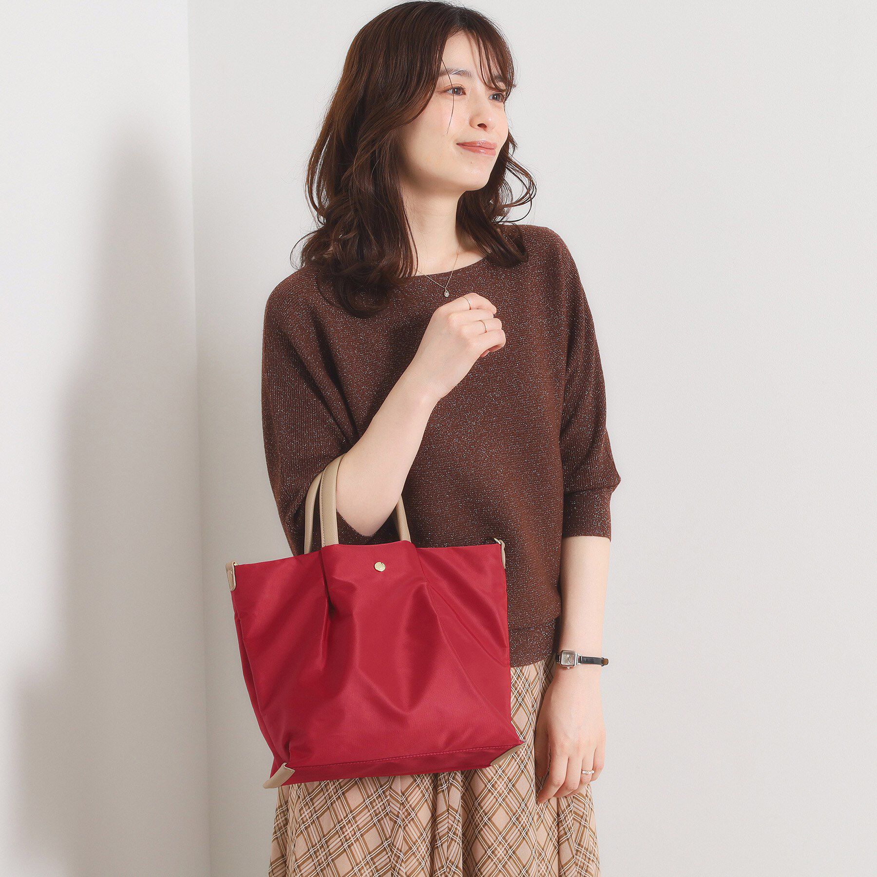 ITS&rsquo;DEMO「【撥水生地】肩楽2WAYトートバッグ」|ハンドバッグ|