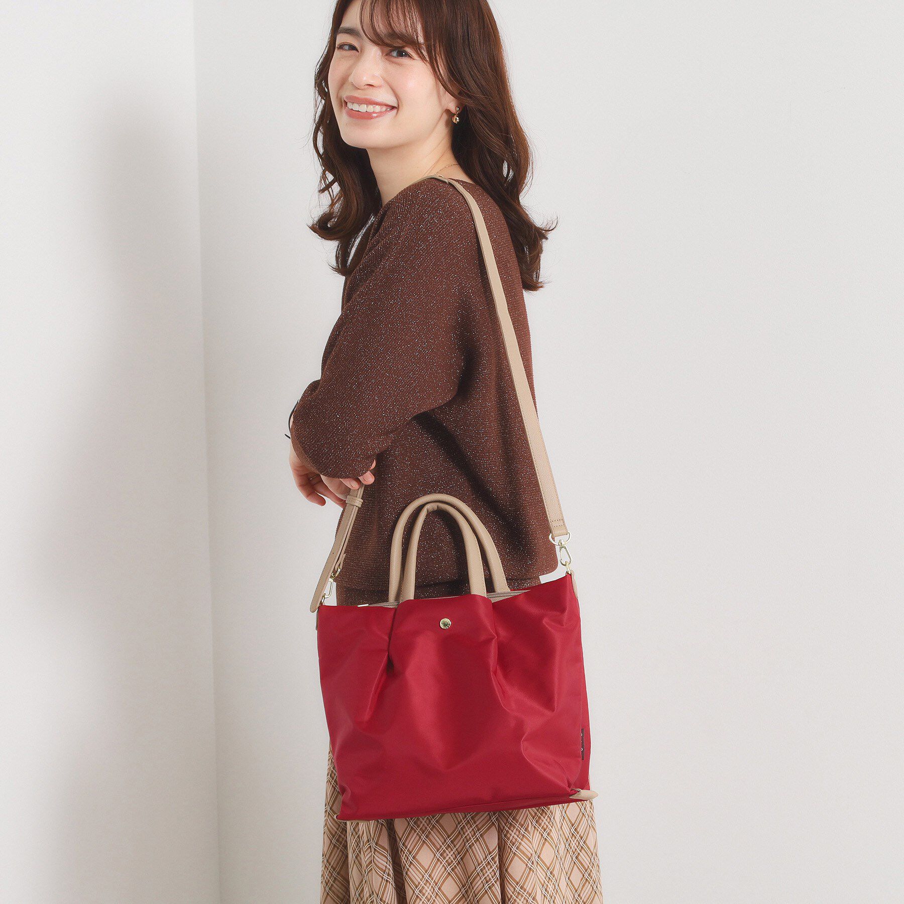 ITS&rsquo;DEMO「【撥水生地】肩楽2WAYトートバッグ」|ハンドバッグ|