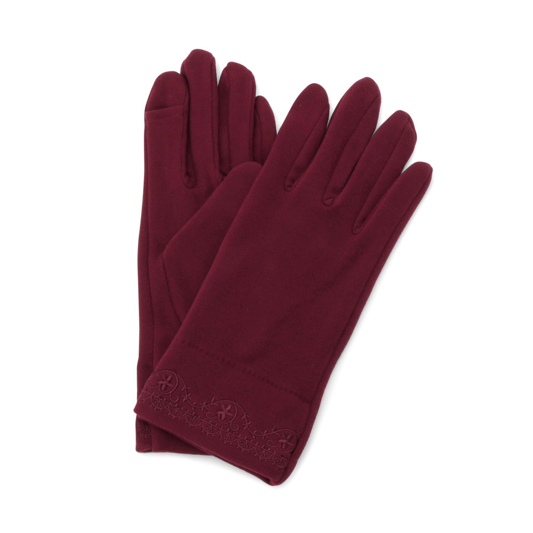 ITS&rsquo;DEMO「【洗濯可】レース刺繍グローブ」|手袋|レッド(063)