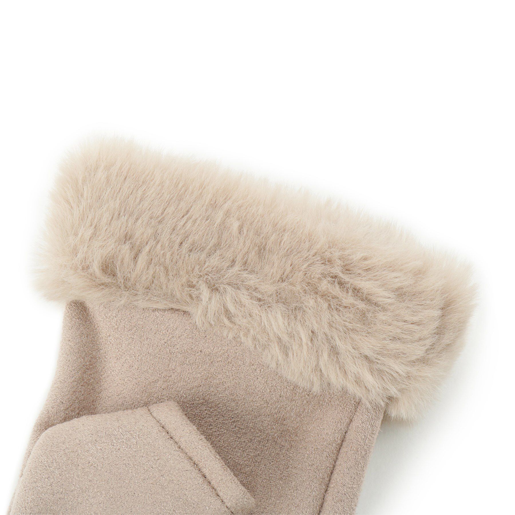 ITS&rsquo;DEMO「部分ファー指切りグローブ」|手袋|