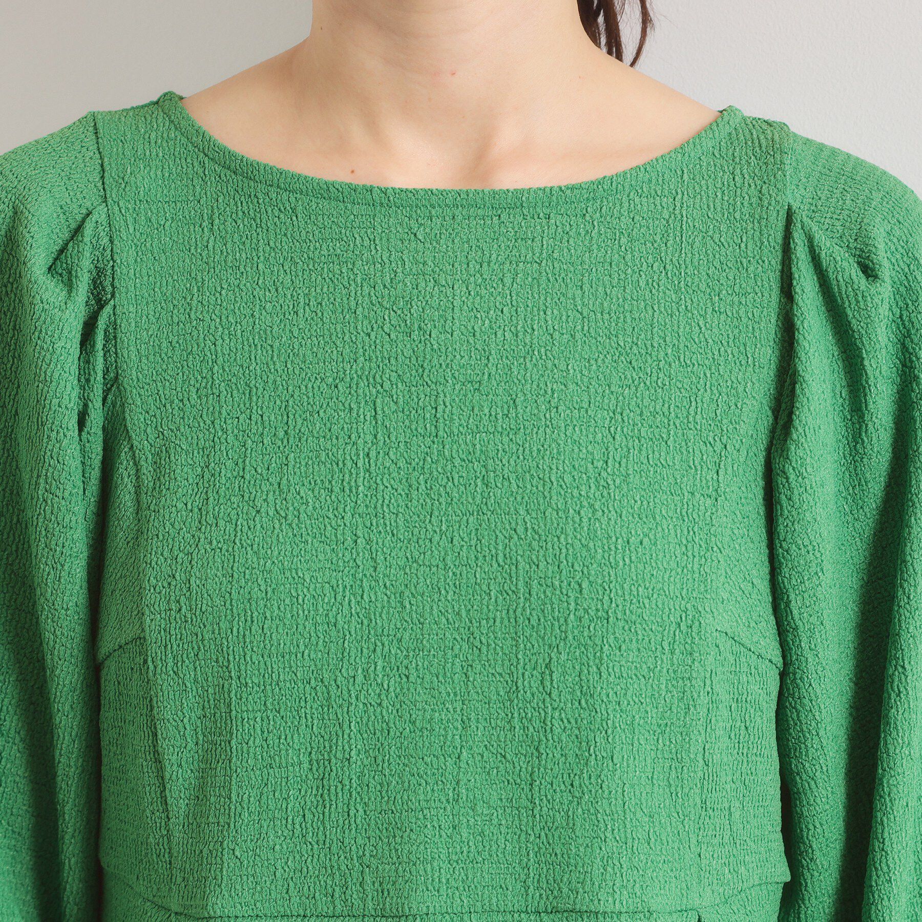 ITS&rsquo;DEMO「【洗濯機OK】シャーリングジャカードトップス」|Tシャツ・カットソー|