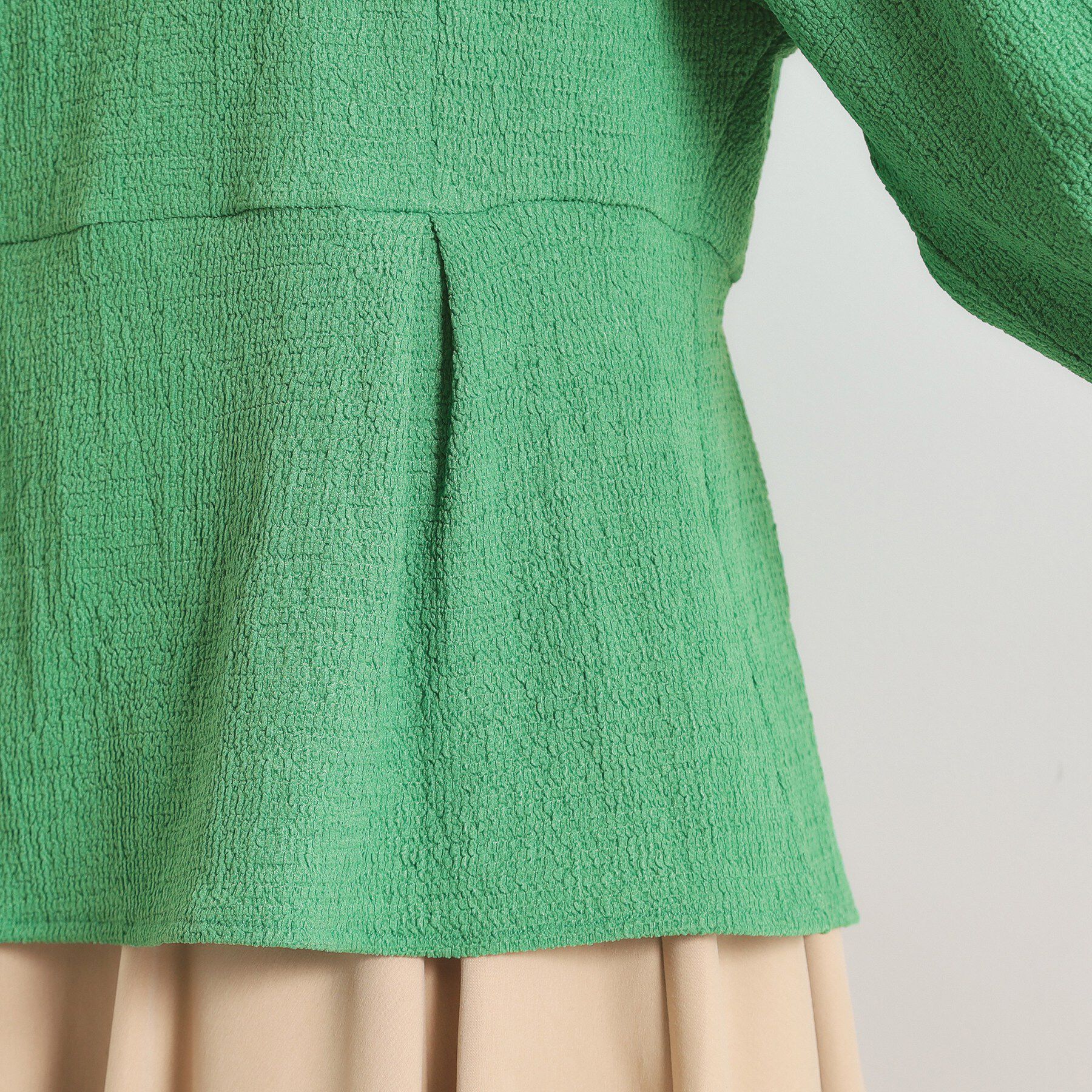 ITS&rsquo;DEMO「【洗濯機OK】シャーリングジャカードトップス」|Tシャツ・カットソー|