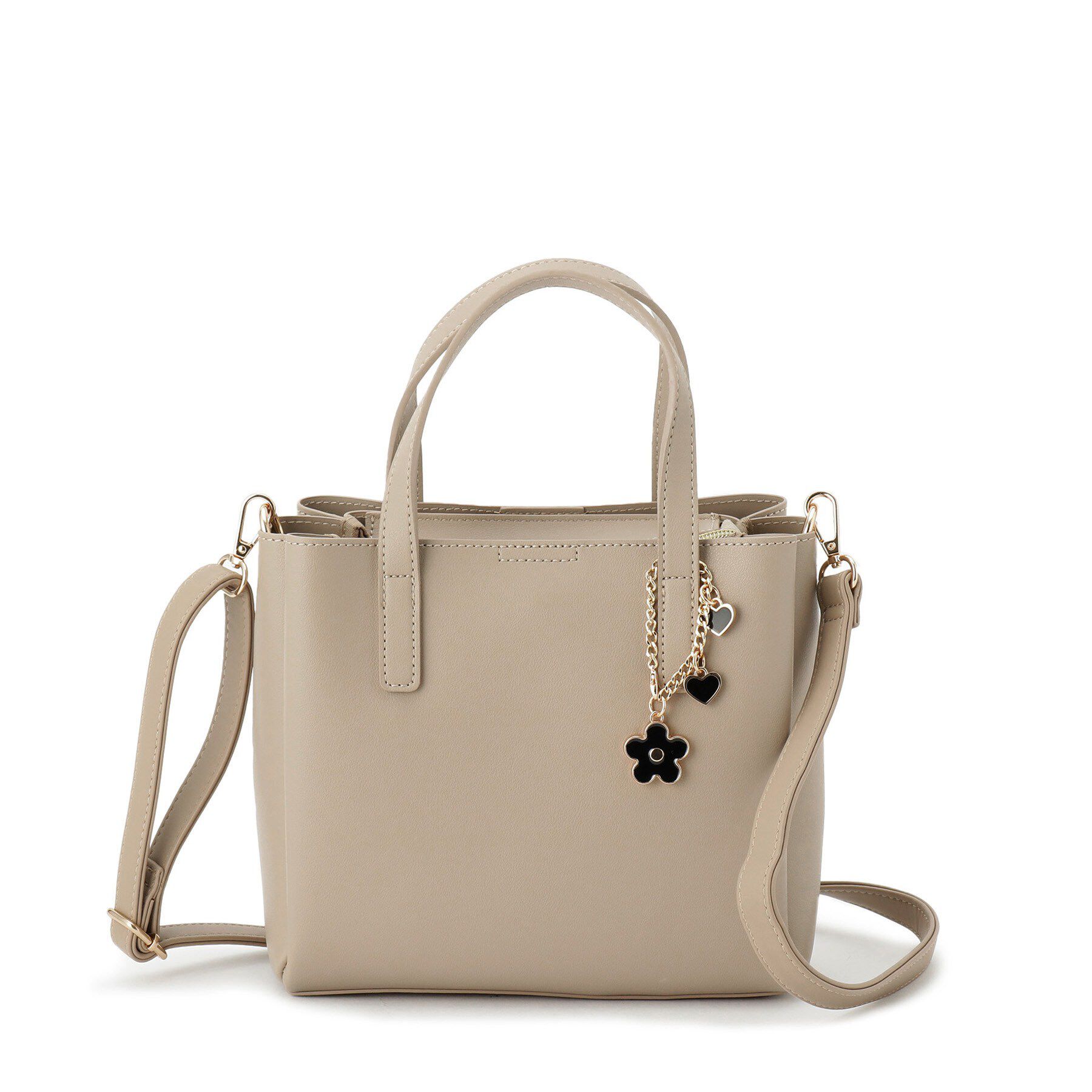 ITS&rsquo;DEMO「フラワーチャーム付2WAYトート」|ハンドバッグ|