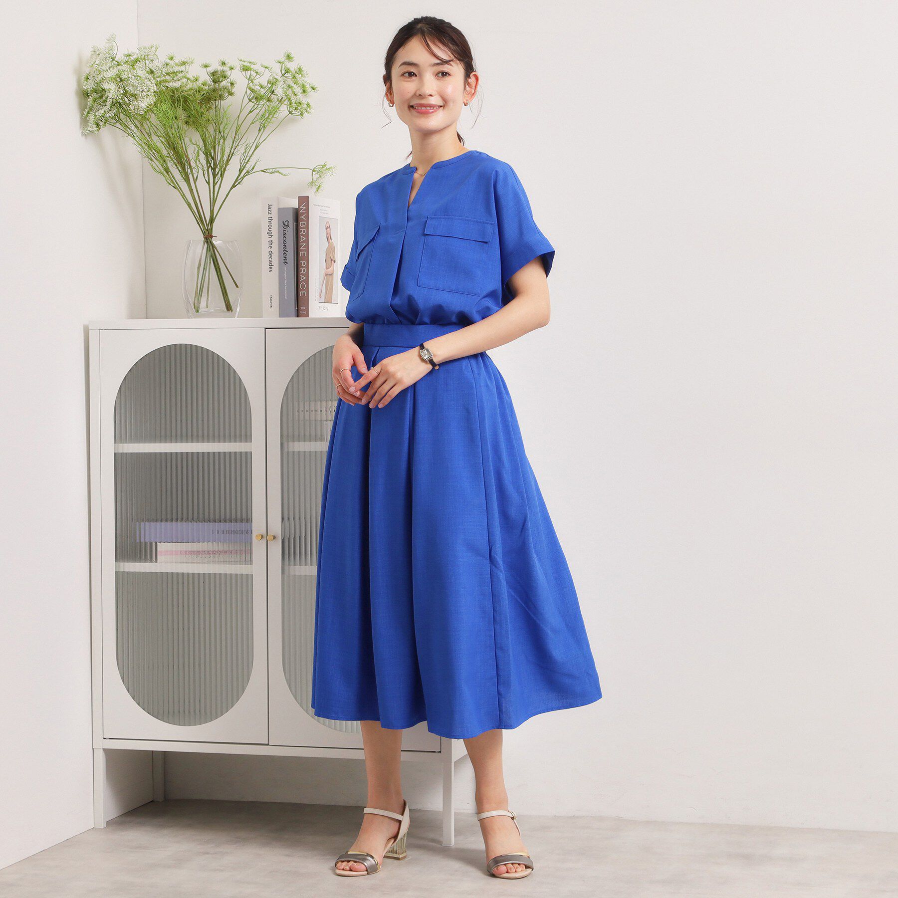 ITS&rsquo;DEMO「麻調合繊ポケ付きブラウス」|シャツ・ブラウス|