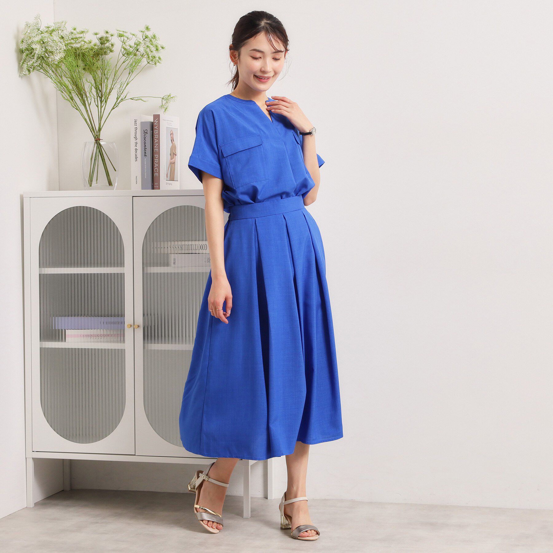 ITS&rsquo;DEMO「麻調合繊ポケ付きブラウス」|シャツ・ブラウス|