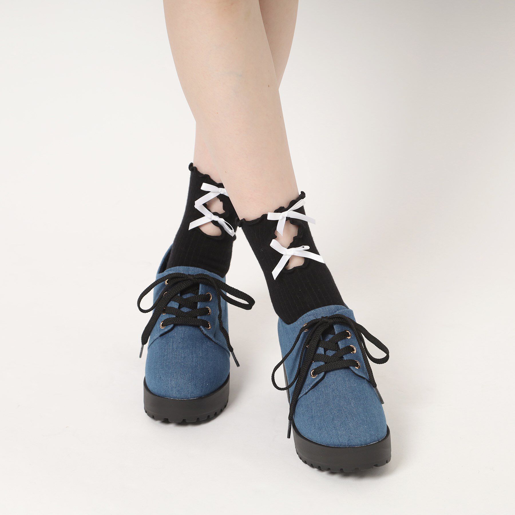 csT&P「厚底レースアップパンプス」|パンプス|