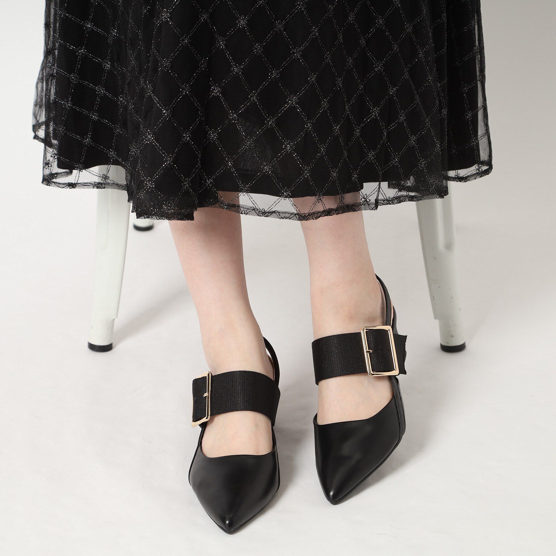 ESPERANZA「バックルベルトバックストラップパンプス」|パンプス|