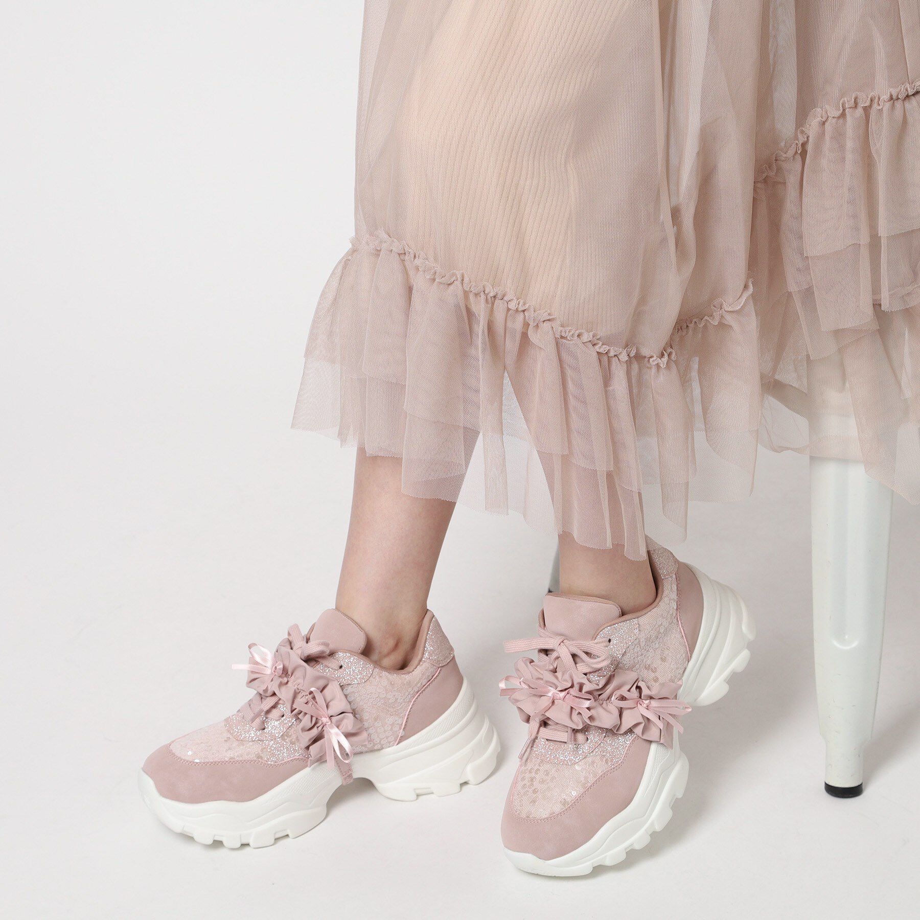 ESPERANZA「2WAYフリルベルトスパンコールスニーカー」|スニーカー|