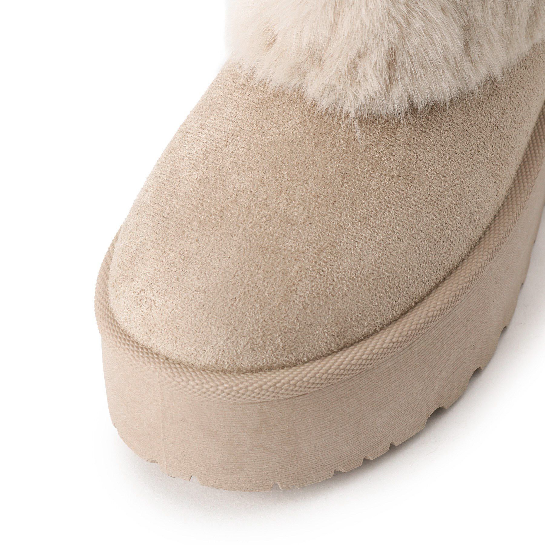 csT&P「厚底フェイクファームートン」|ショートブーツ|