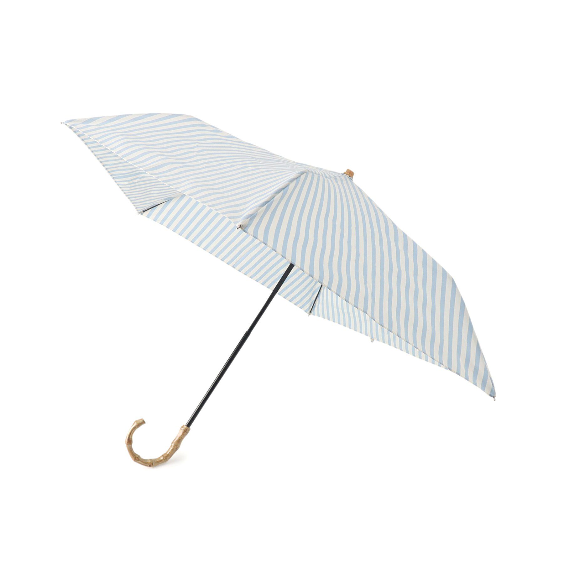 Ober Tashe「紫外線遮蔽率90％以上 晴雨兼用 日傘 折りたたみ UVカット 紫外線対策 バンブーハンドル ボーダ」|傘|