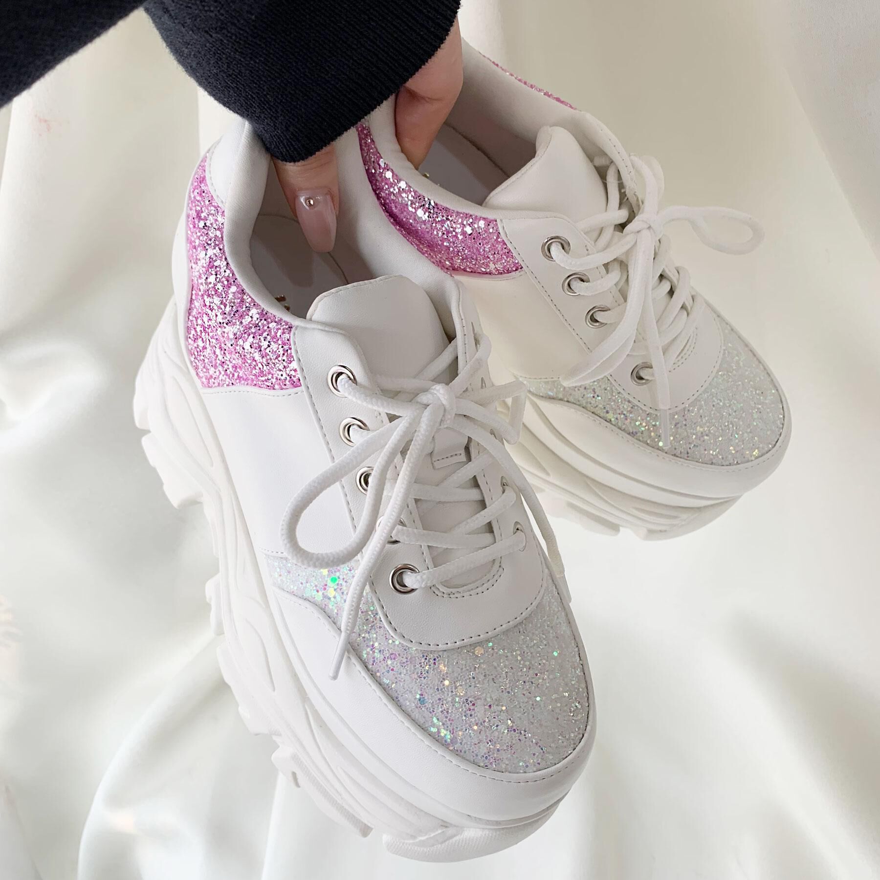 csT&P「グリッター厚底スニーカー」|スニーカー|