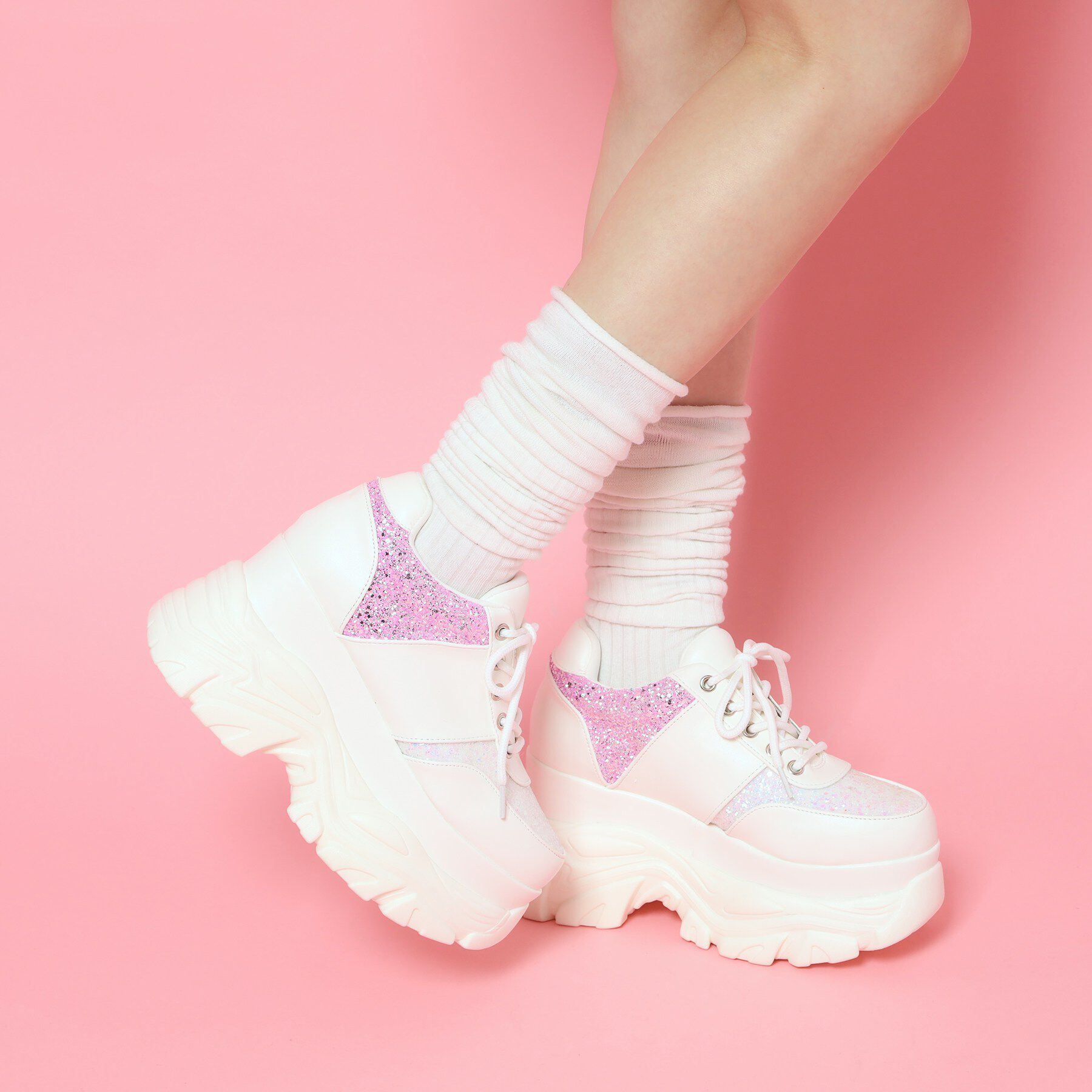 csT&P「グリッター厚底スニーカー」|スニーカー|