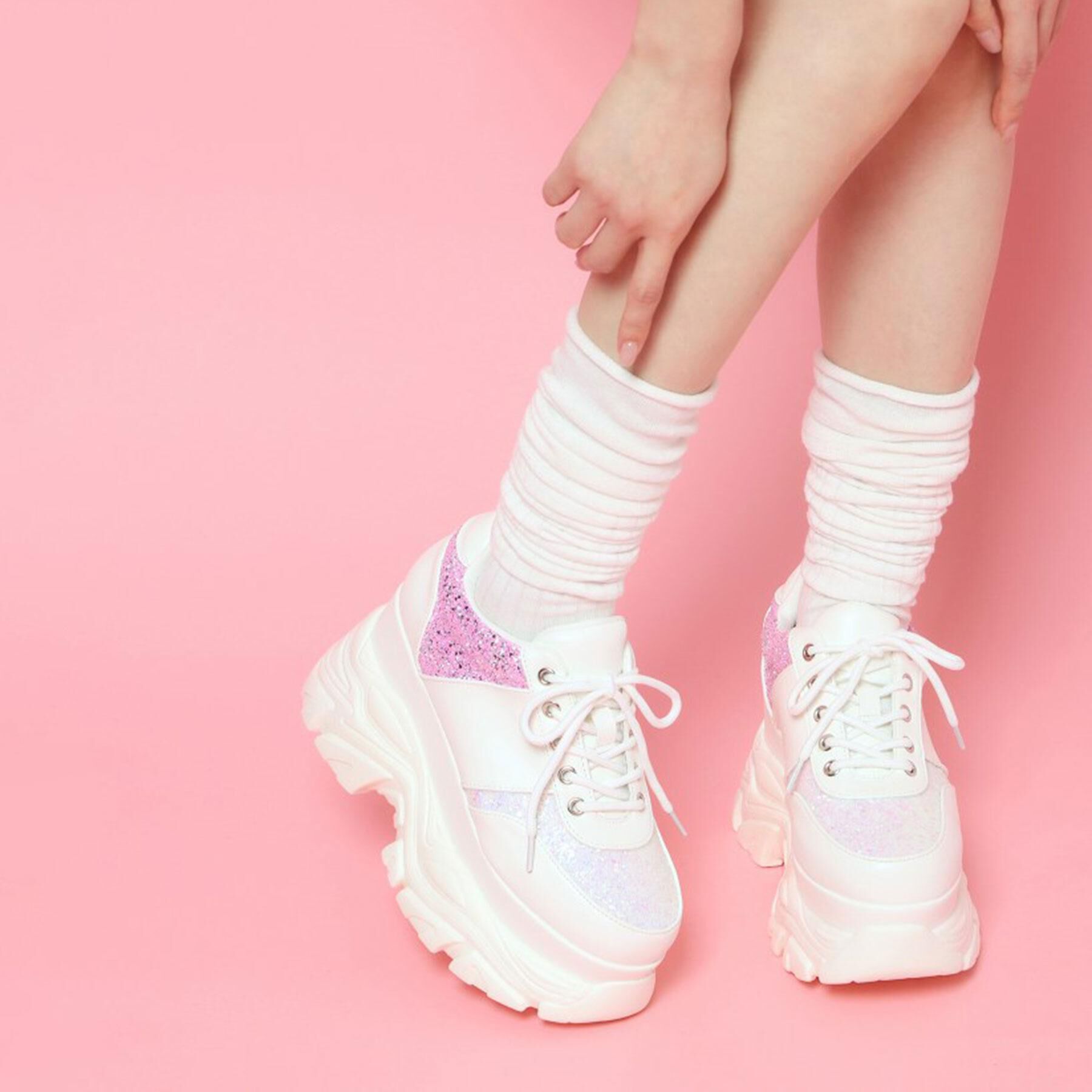 csT&P「グリッター厚底スニーカー」|スニーカー|