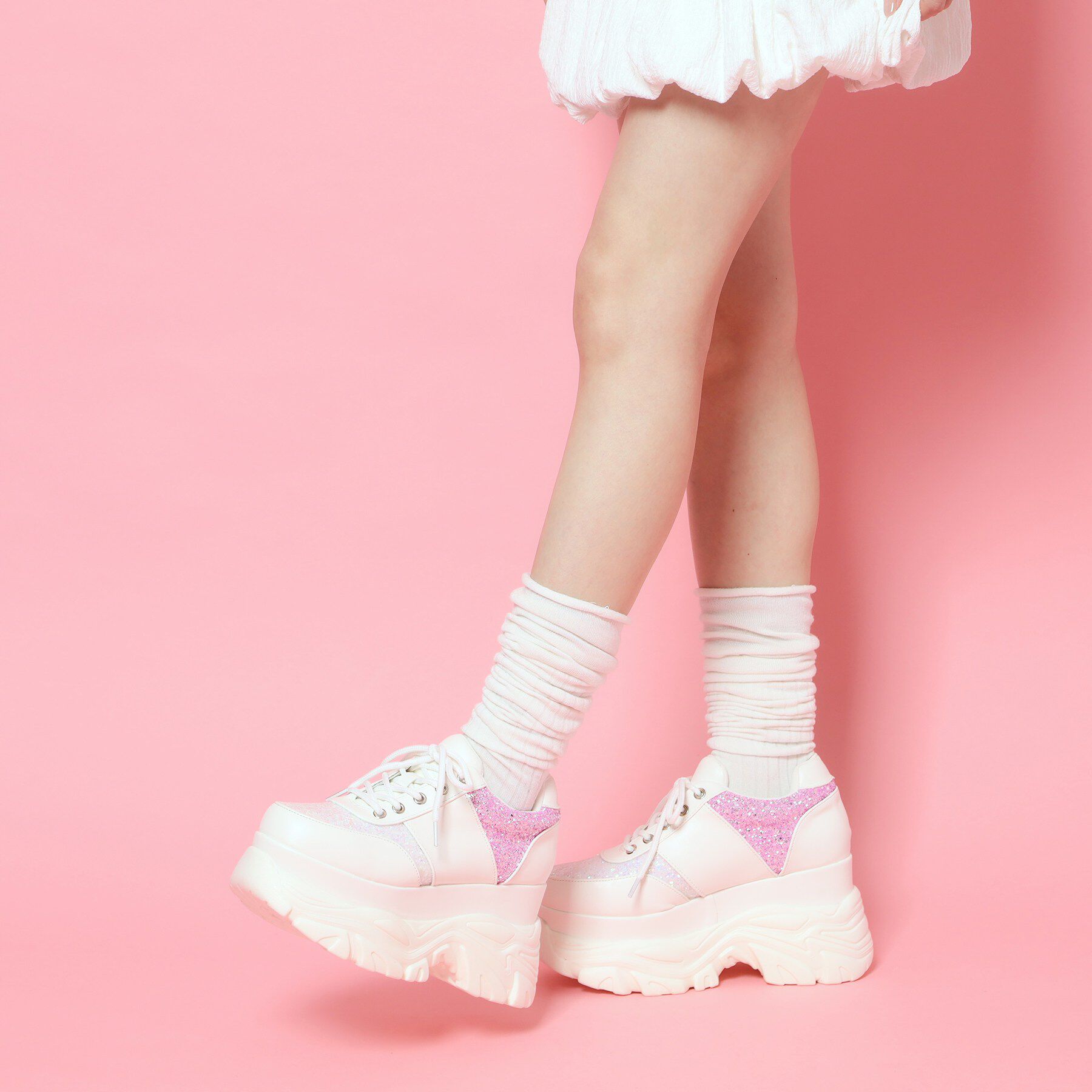 csT&P「グリッター厚底スニーカー」|スニーカー|