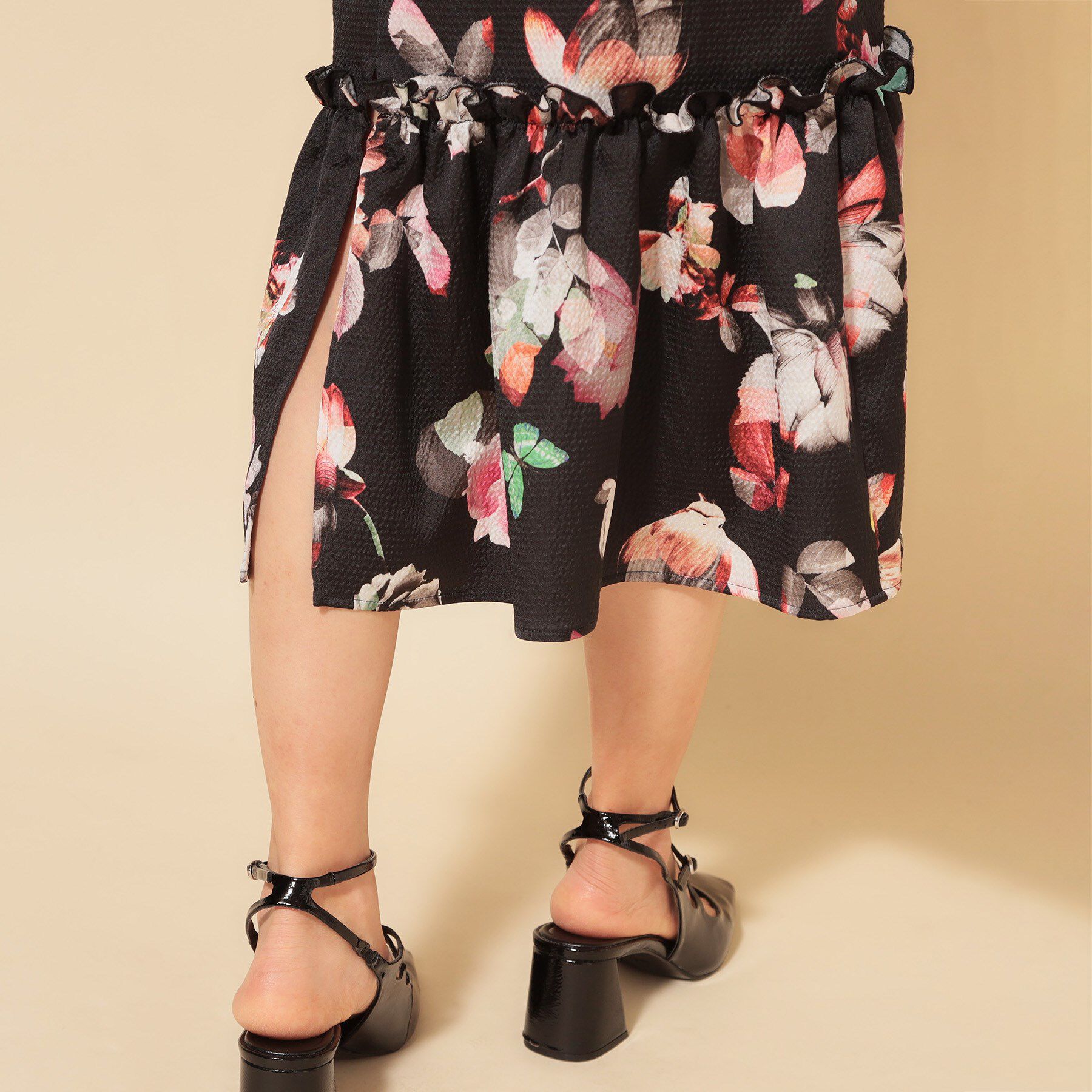 SunaUna「【COLLECTION LINE】チャイナ花柄ワンピース」|ワンピース|