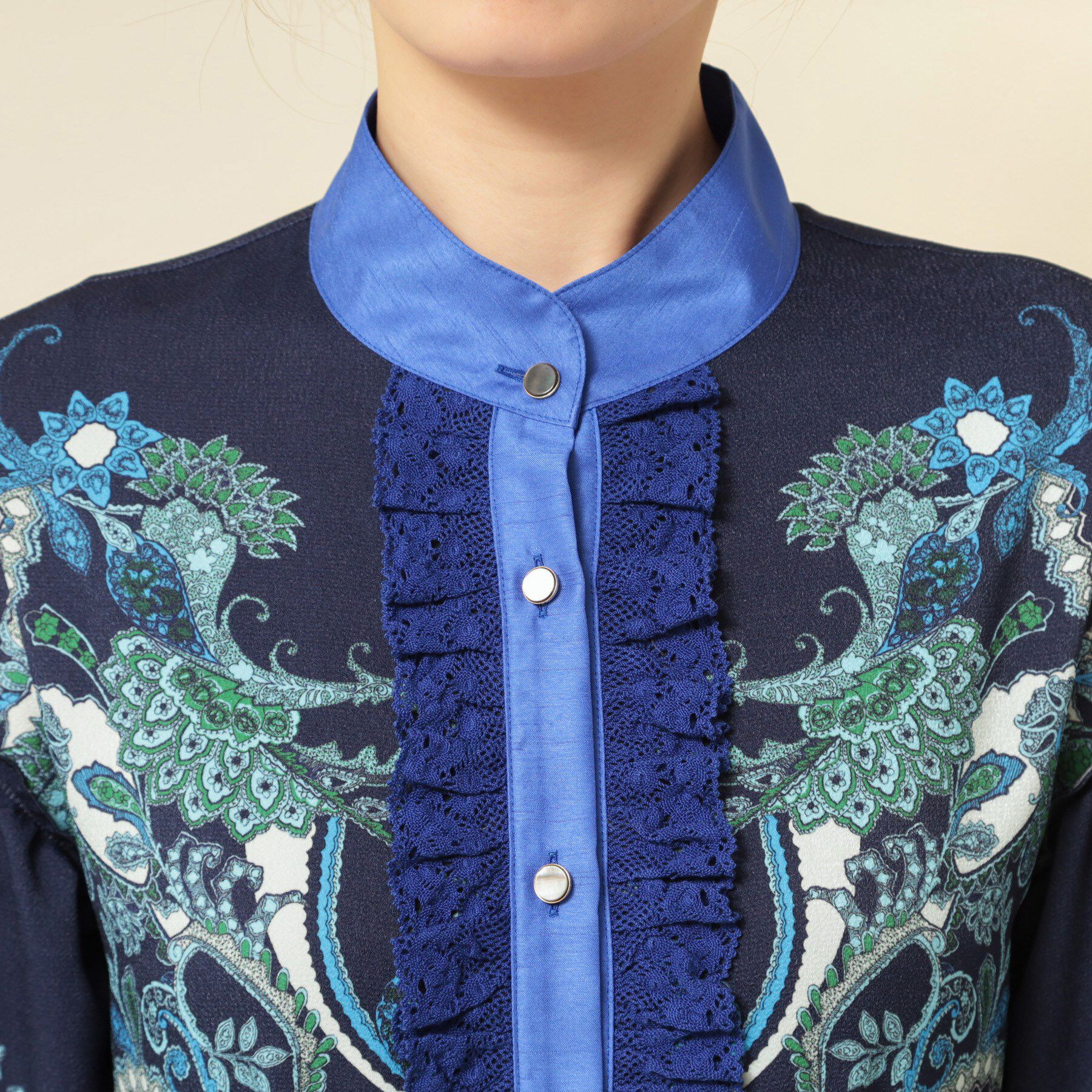 SunaUna「【COLLECTION LINE】オリエンタルパネル柄ワンピース」|ワンピース|