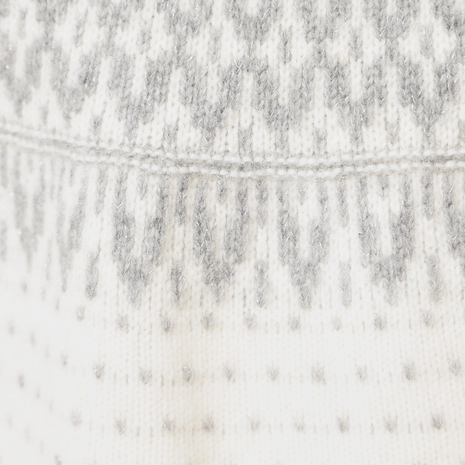 SunaUna「【ラメ混】ノルディック風ジャカード柄ニット」|ニット・セーター|