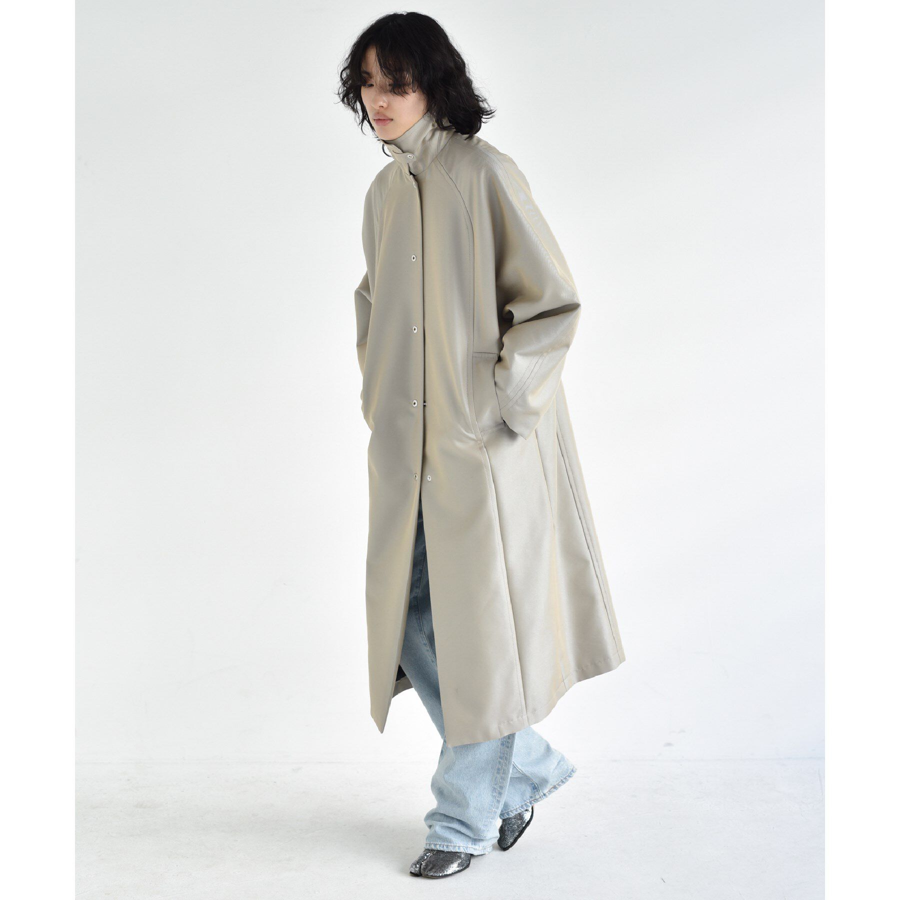 CODE A「balmacaan coat」|ステンカラーコート|