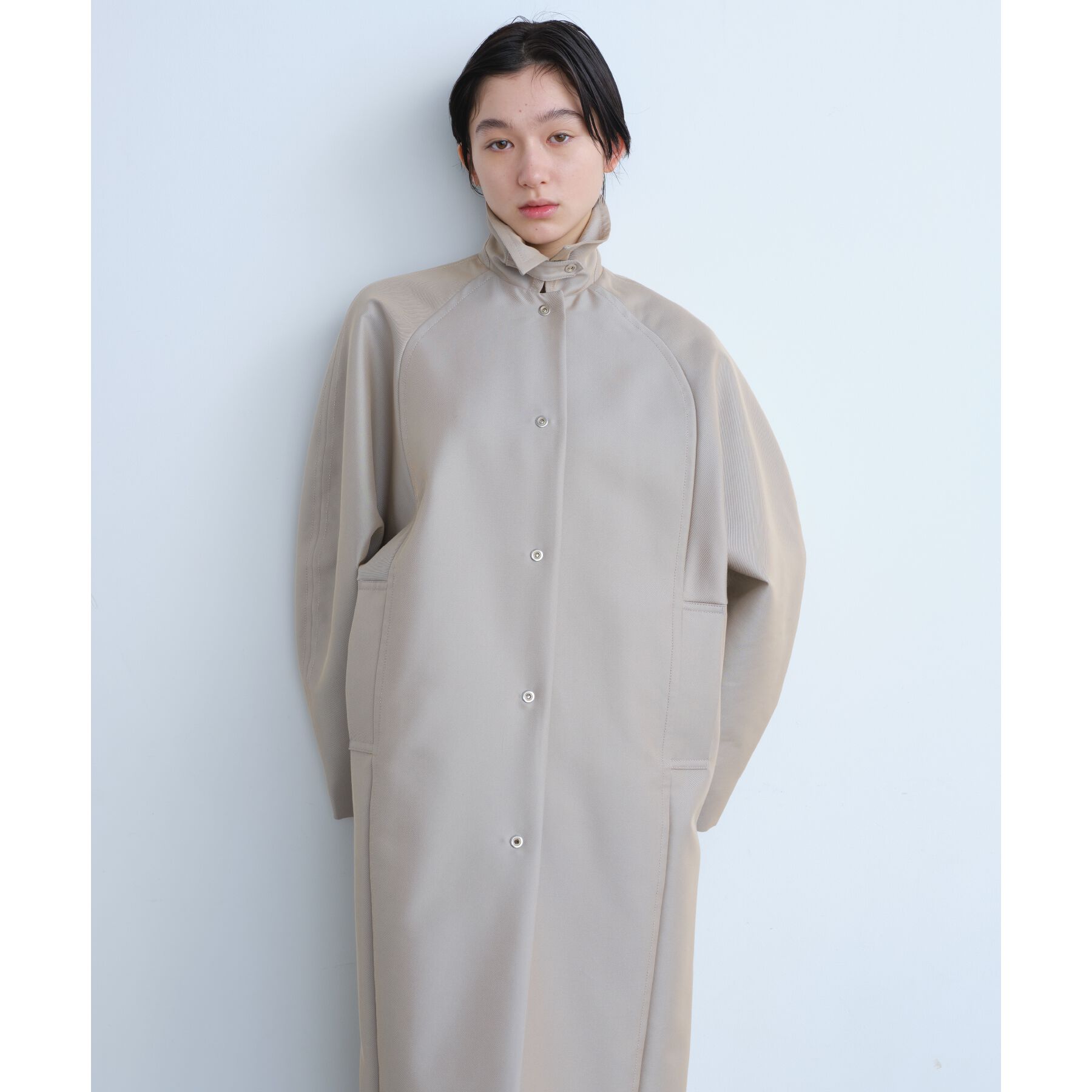 CODE A「balmacaan coat」|ステンカラーコート|