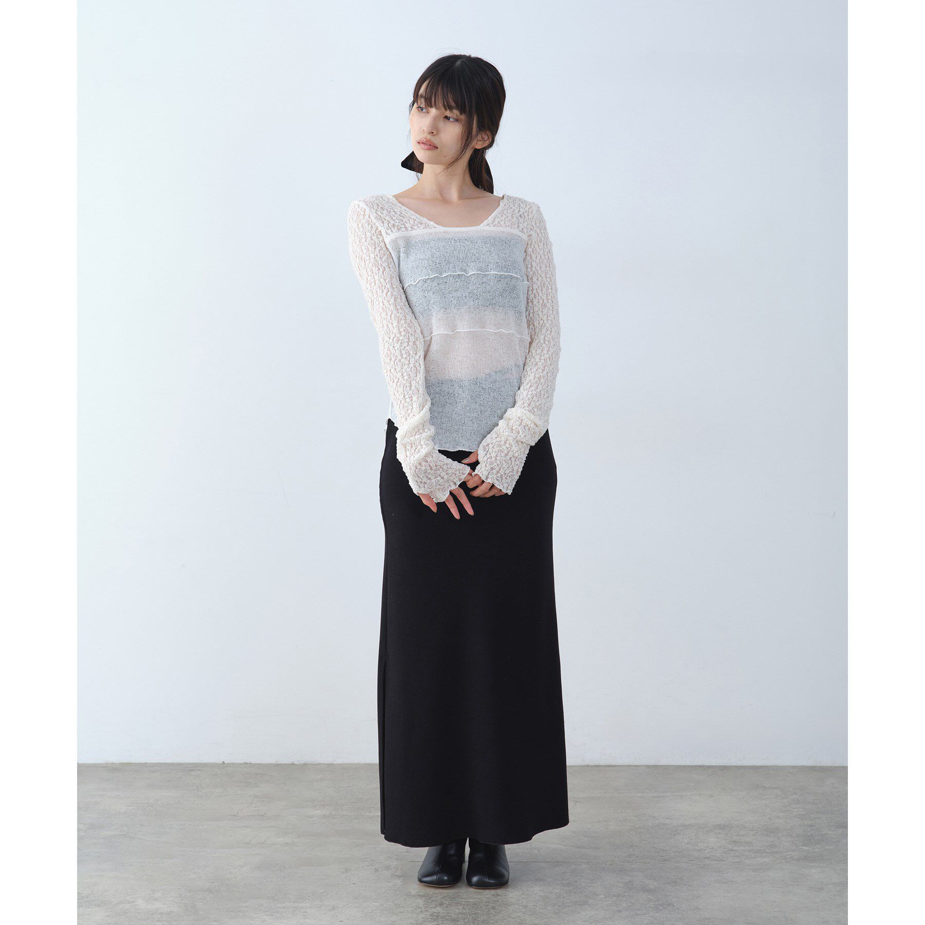 CODE A「easy－fit long skirt」|スカート|
