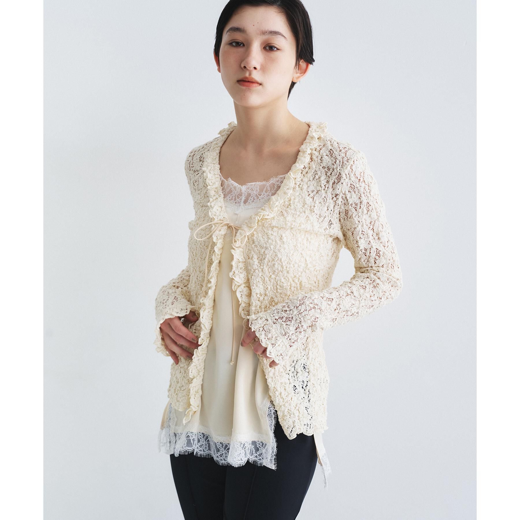 CODE A「【Re】fluffy lace blouse」|シャツ・ブラウス|