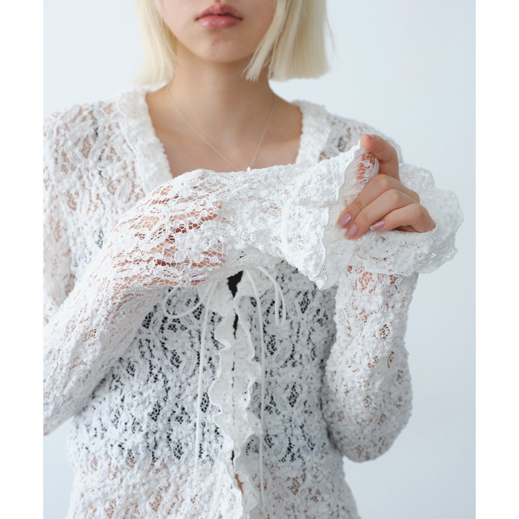 CODE A「【Re】fluffy lace blouse」|シャツ・ブラウス|