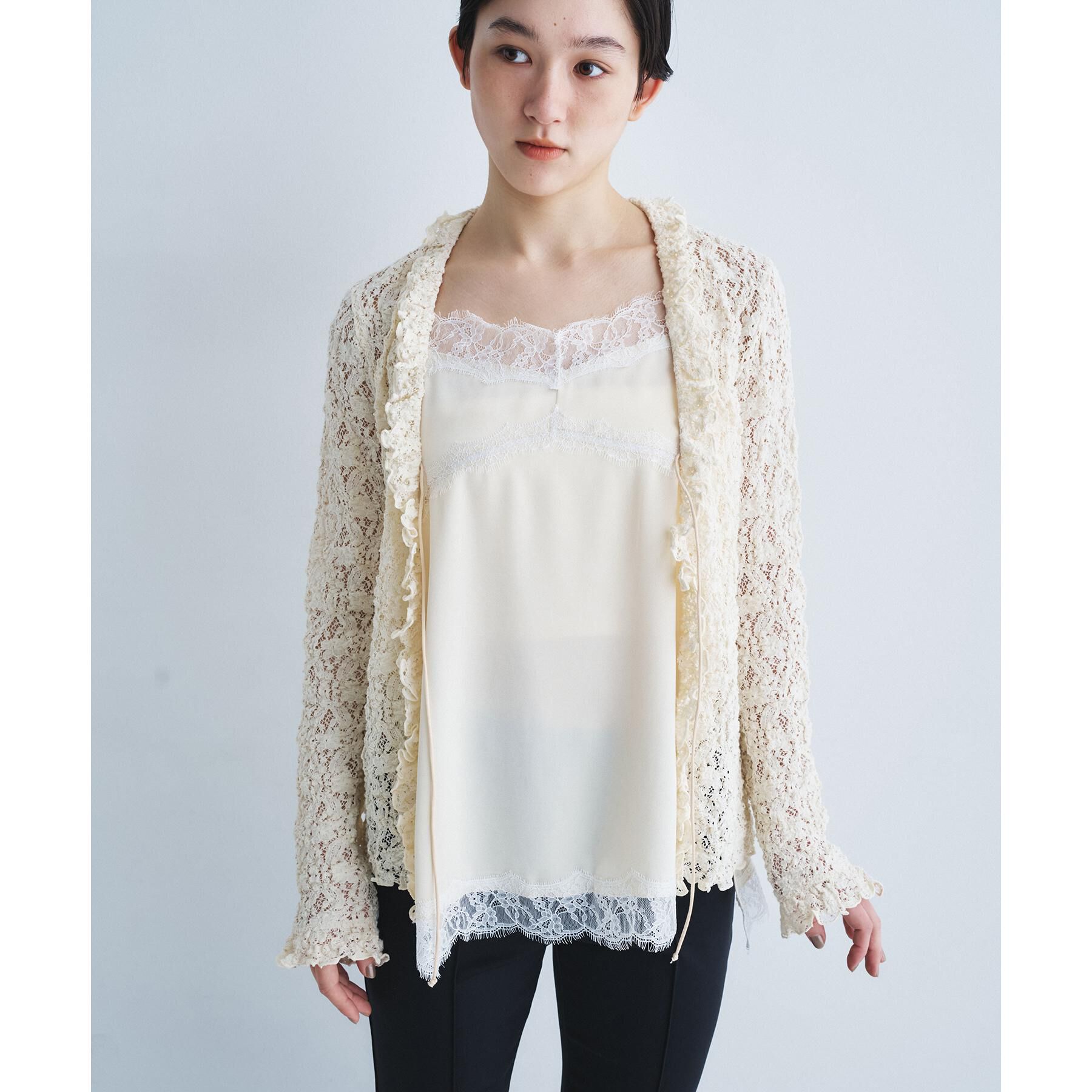 CODE A「【Re】fluffy lace blouse」|シャツ・ブラウス|
