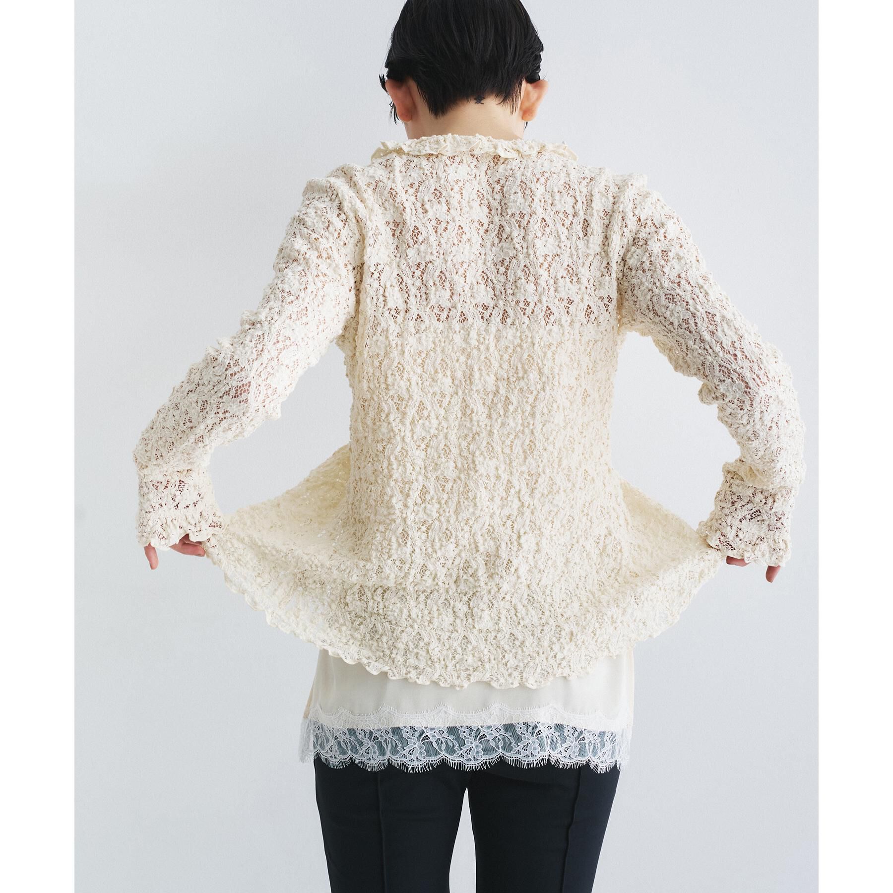 CODE A「【Re】fluffy lace blouse」|シャツ・ブラウス|