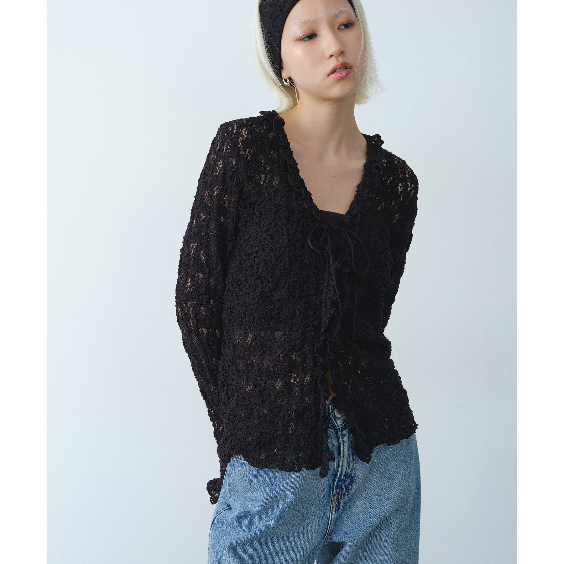 CODE A「【Re】fluffy lace blouse」|シャツ・ブラウス|