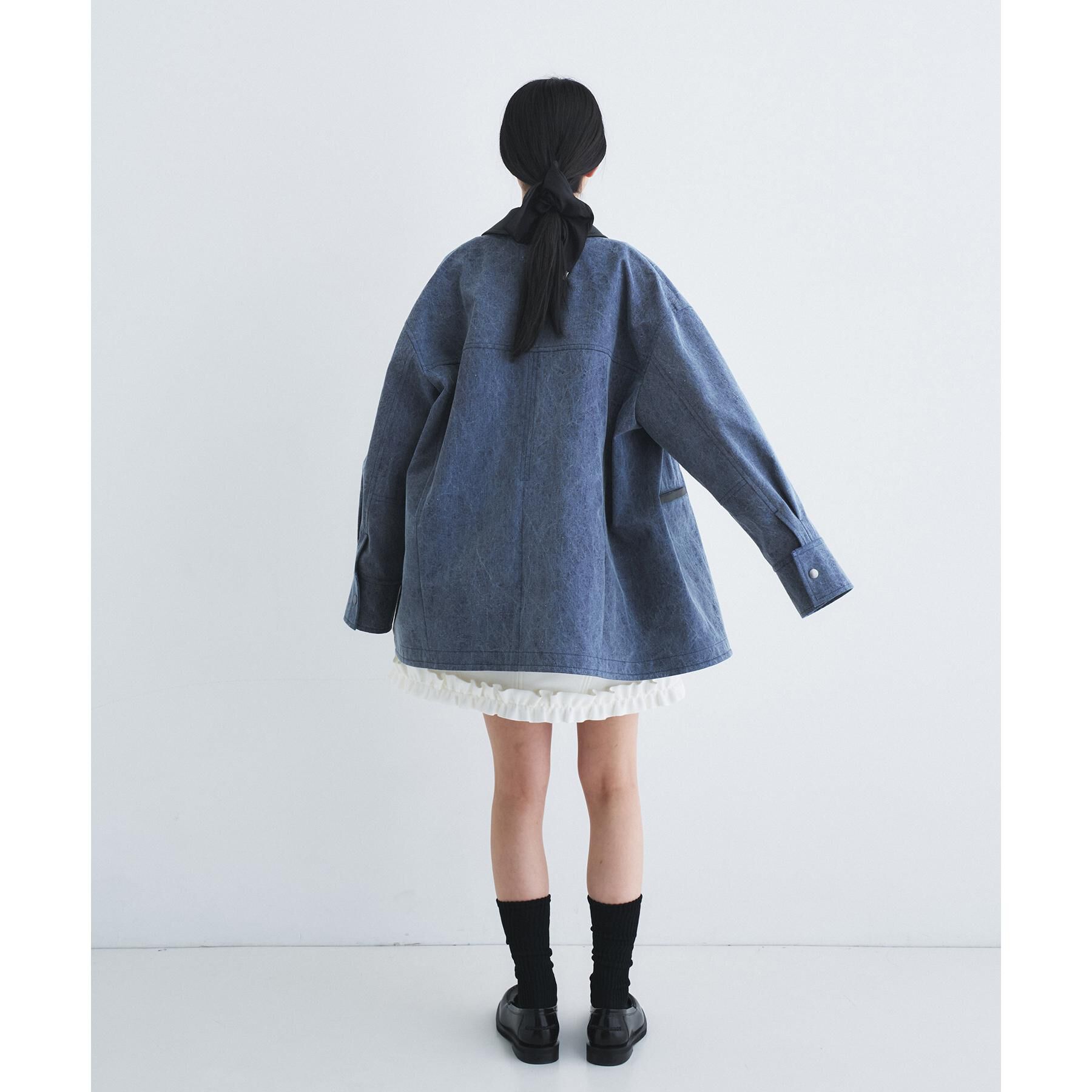 CODE A「pigment denim coverall」|ステンカラーコート|