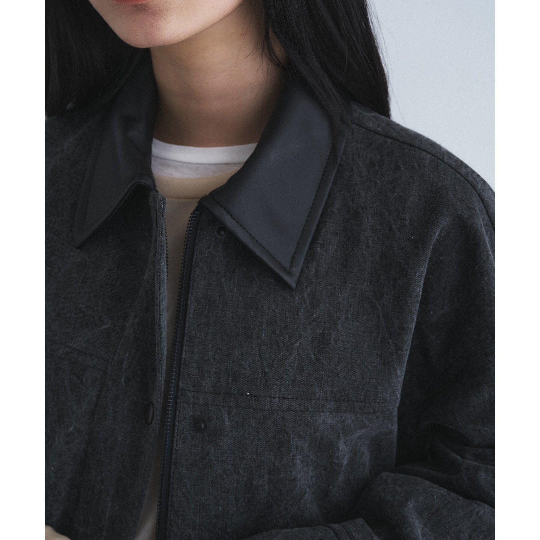 CODE A「pigment denim coverall」|ステンカラーコート|