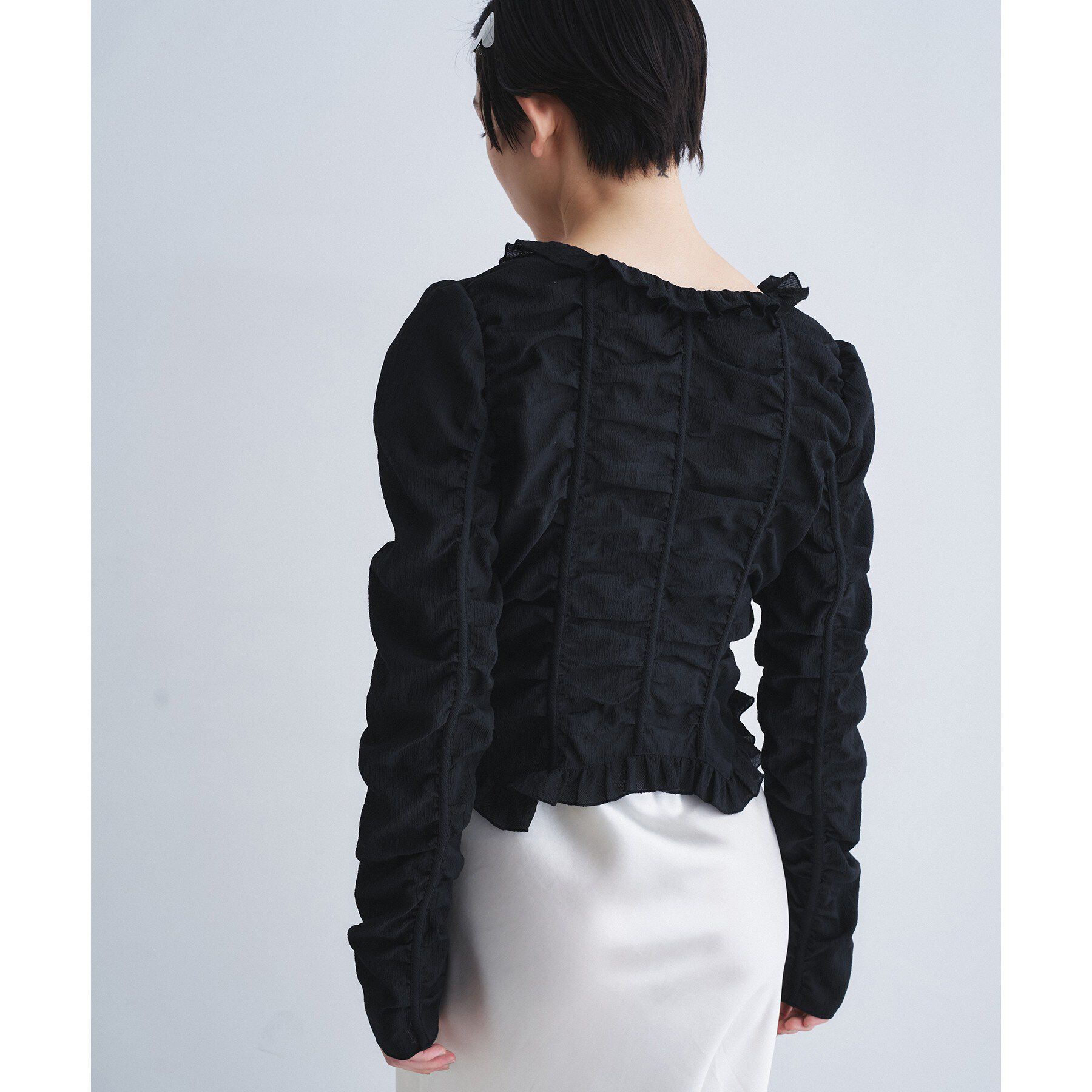 CODE A「dobby ruffle blouse」|シャツ・ブラウス|