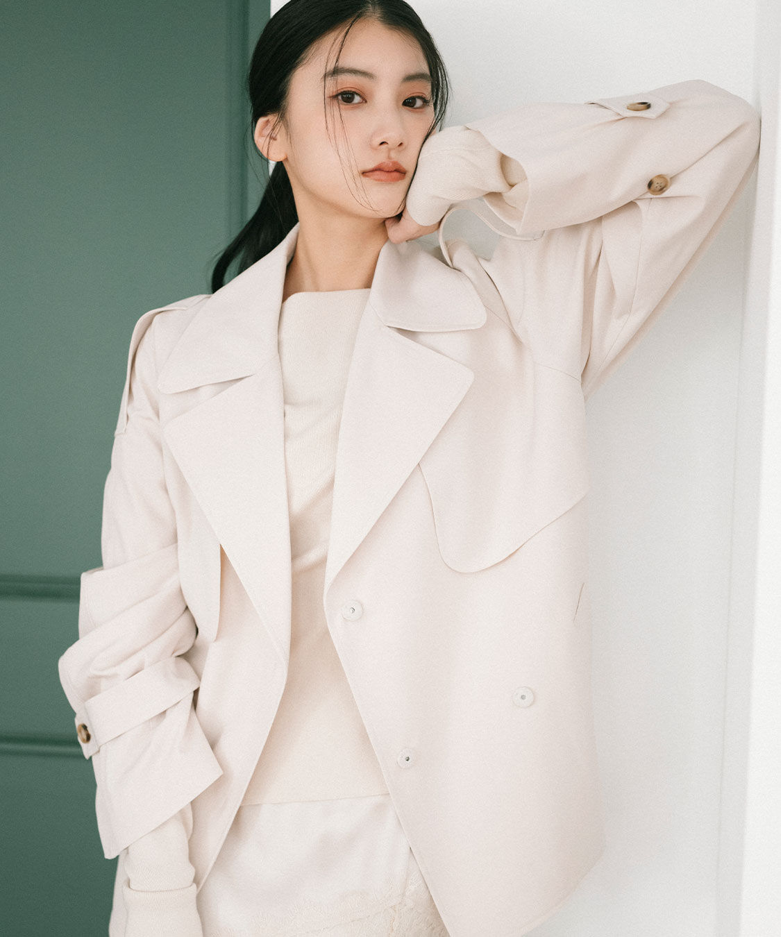 COCO DEAL「オフショルギャザーニット」|ニット・セーター|