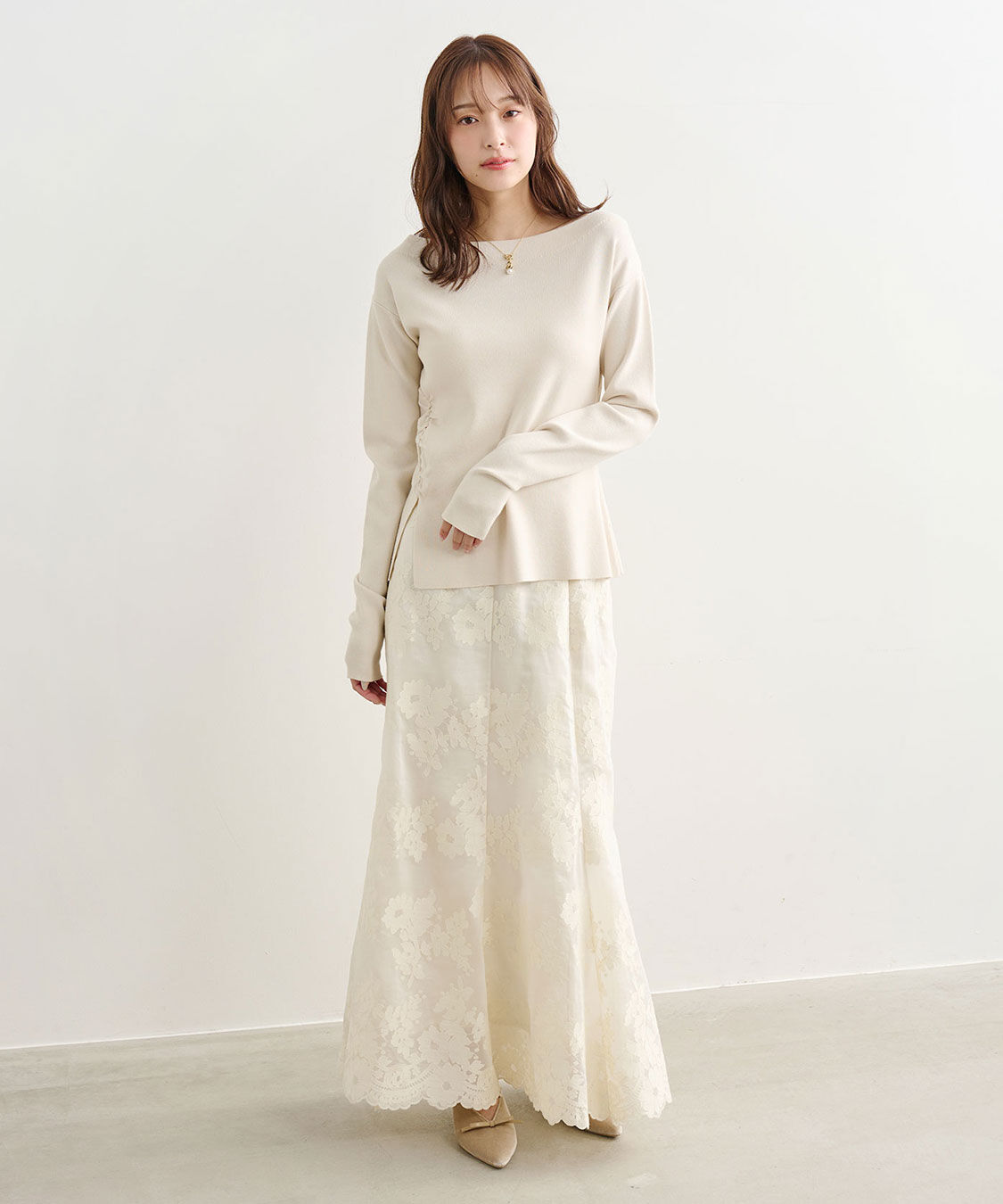 COCO DEAL「オフショルギャザーニット」|ニット・セーター|