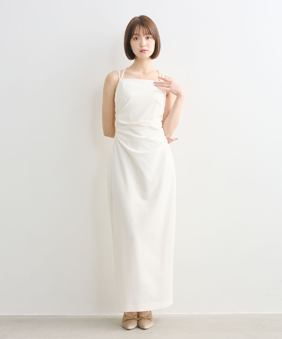 COCO DEAL「ウエストギャザーキャミワンピース」|ワンピース|