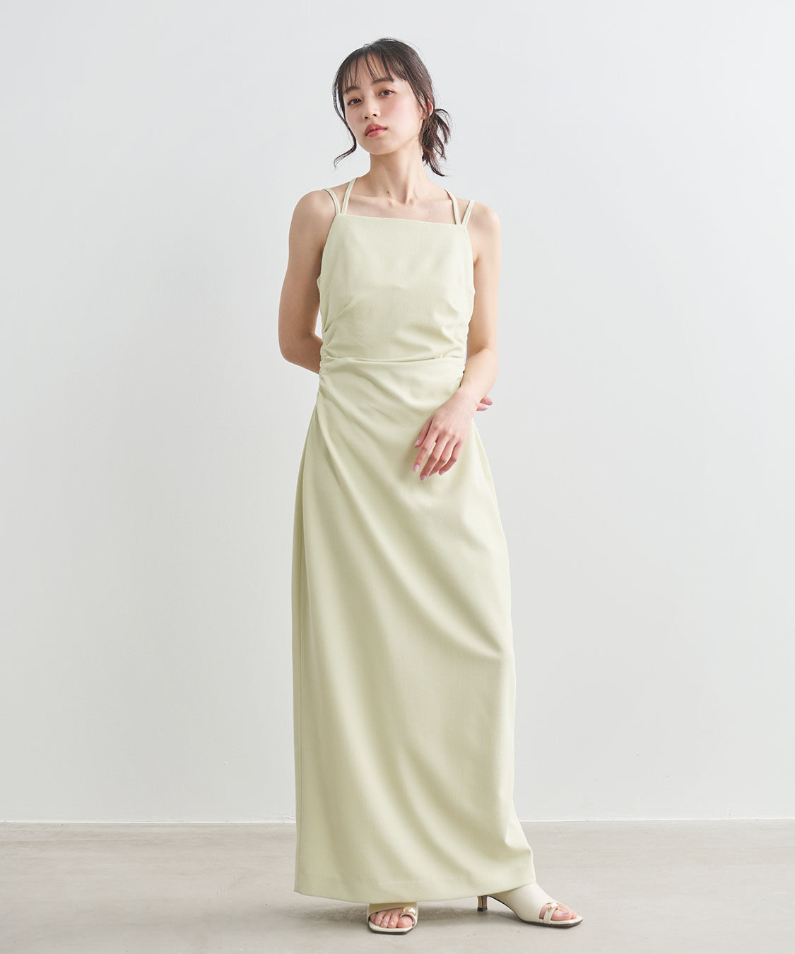 COCO DEAL「ウエストギャザーキャミワンピース」|ワンピース|