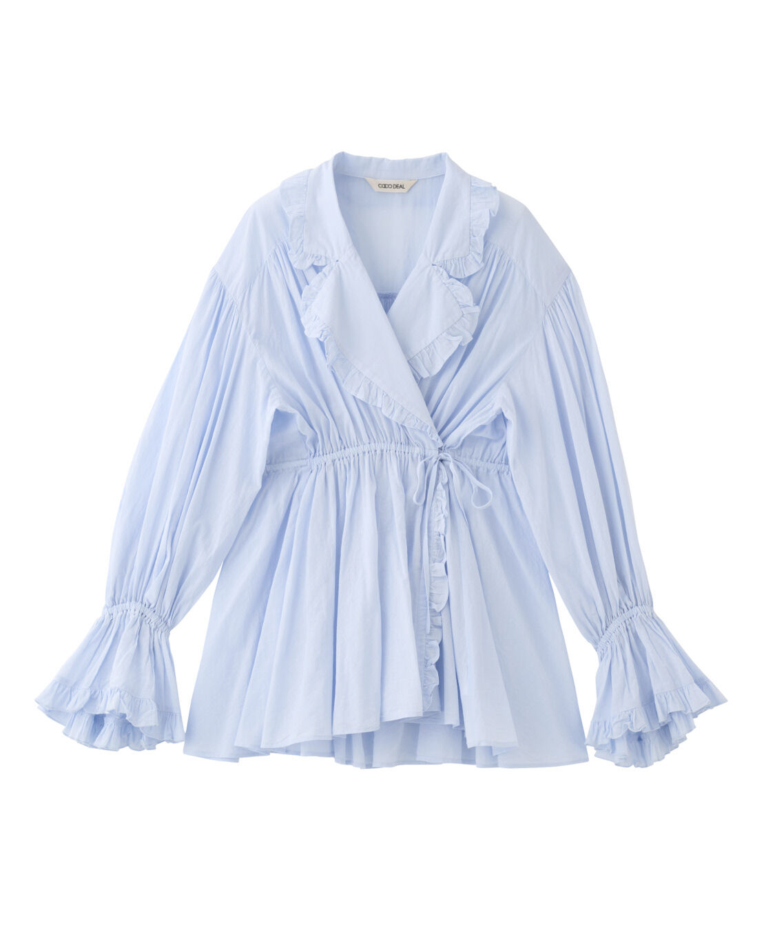 COCO DEAL「オープンカラーフリルブラウス」|シャツ・ブラウス|
