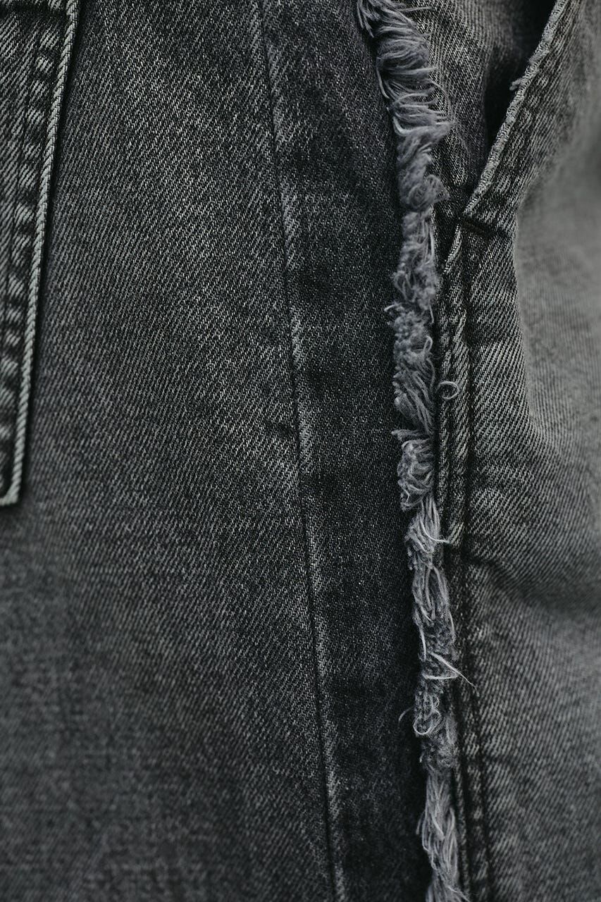 STYLEMIXER「サイドフリンジワイドデニム」|デニム|