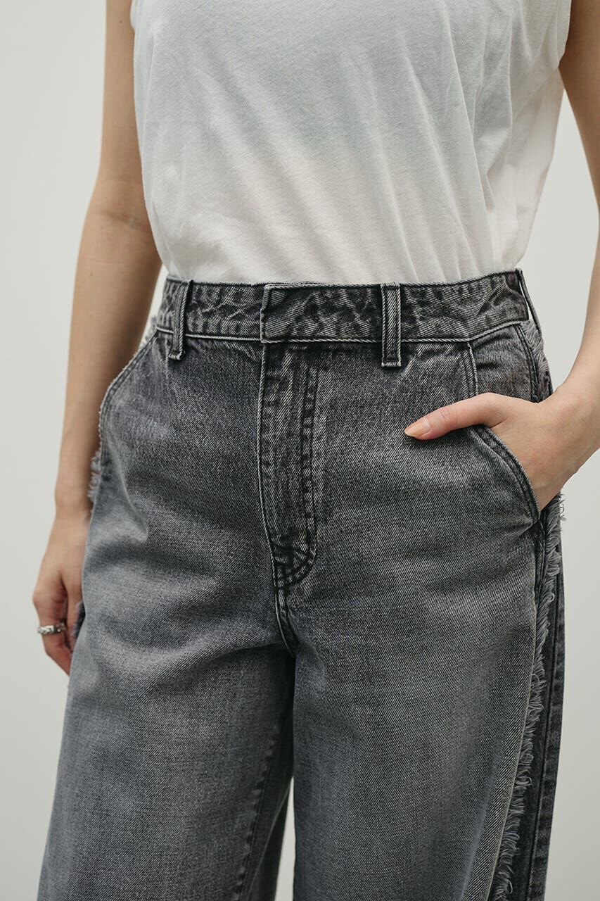 STYLEMIXER「サイドフリンジワイドデニム」|デニム|