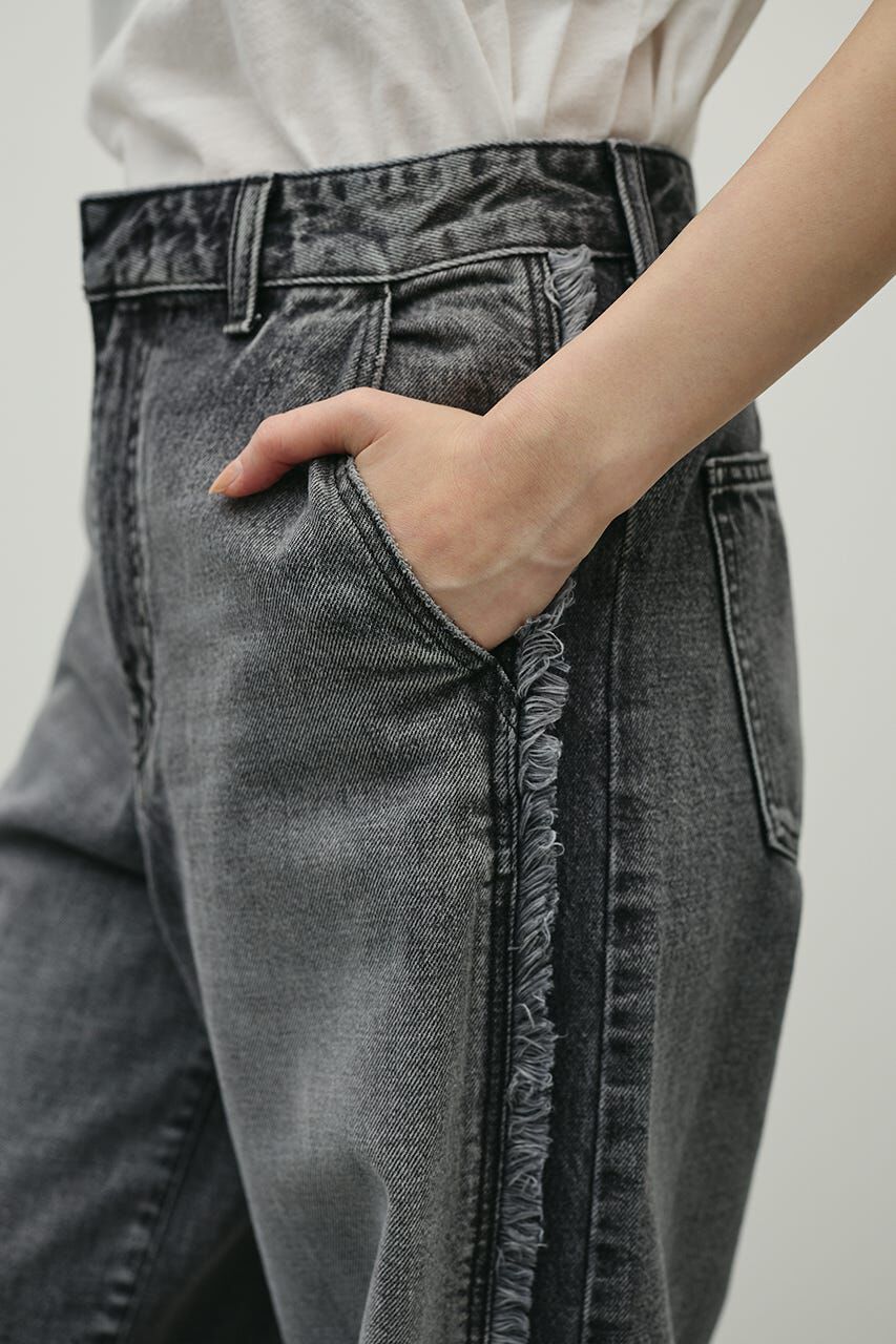 STYLEMIXER「サイドフリンジワイドデニム」|デニム|