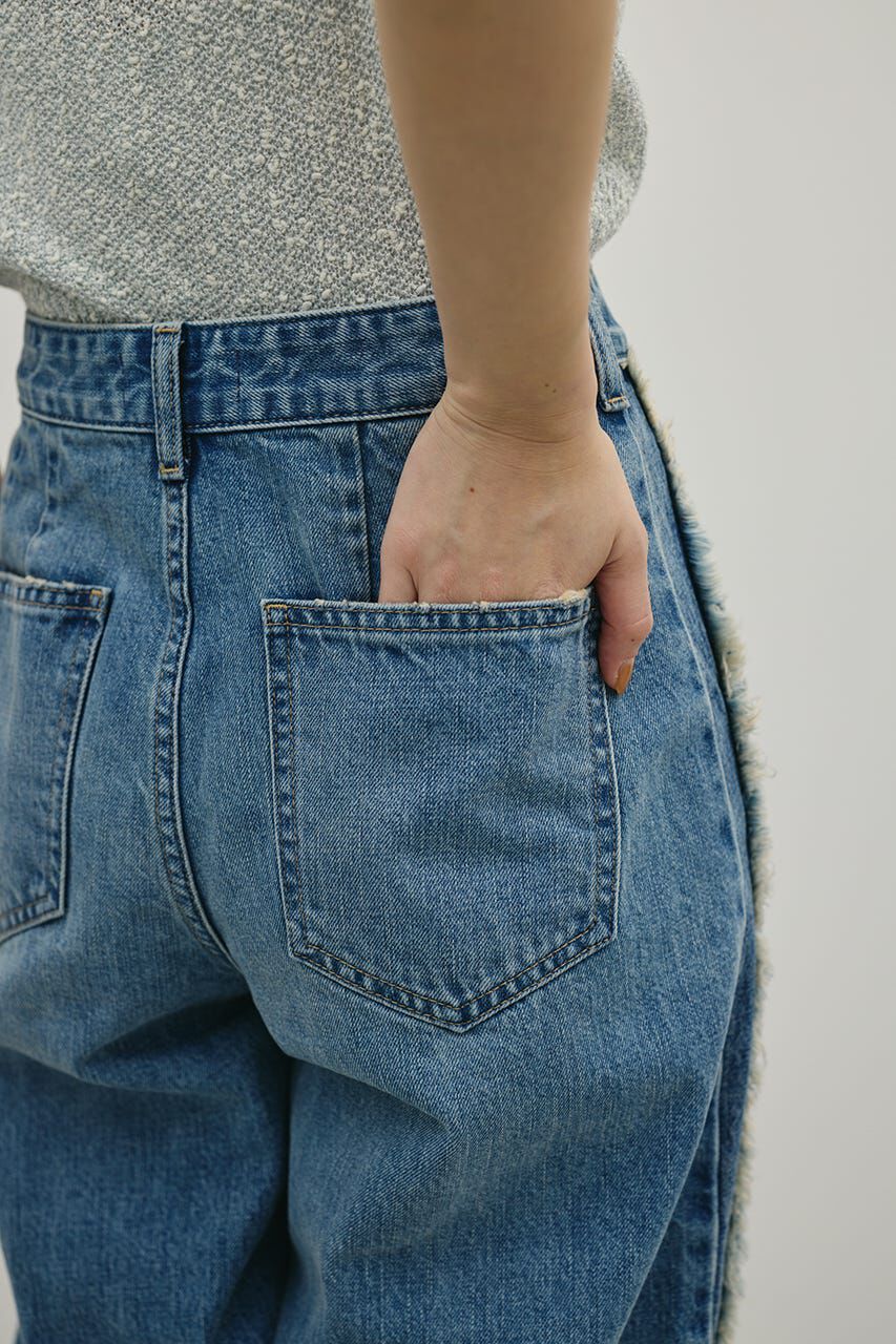 STYLEMIXER「サイドフリンジワイドデニム」|デニム|