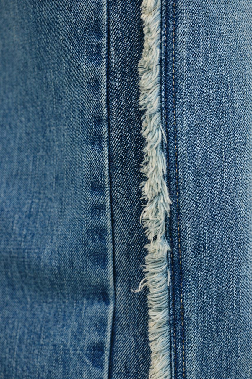 STYLEMIXER「サイドフリンジワイドデニム」|デニム|