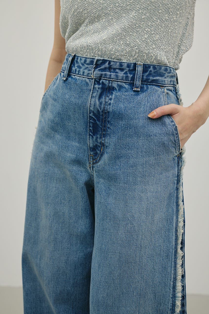 STYLEMIXER「サイドフリンジワイドデニム」|デニム|