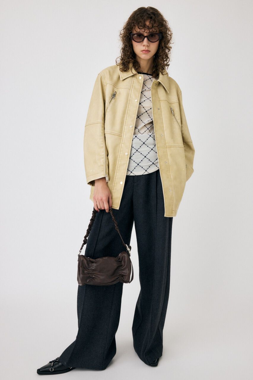 MOUSSY「AGED F/LEATHER MIDDLE ジャケット」|その他|