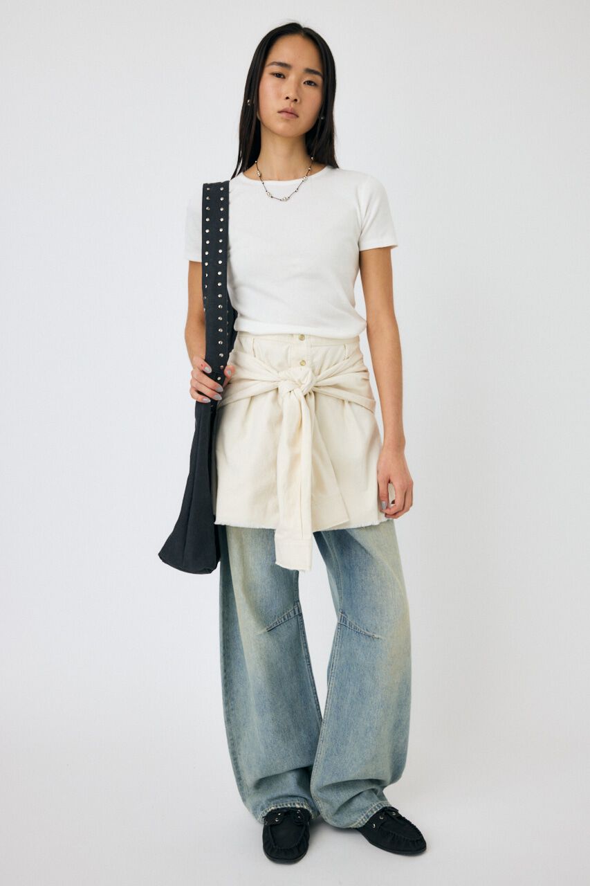 MOUSSY「BASIC RIB TEE」|Tシャツ・カットソー|